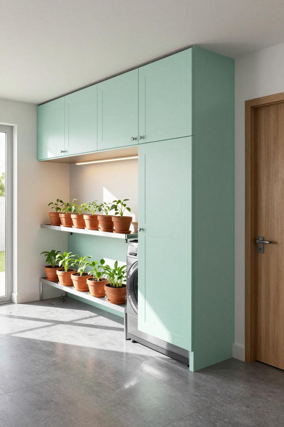 Grow a garden Roblox ideas with mint green laundry garden hybrid