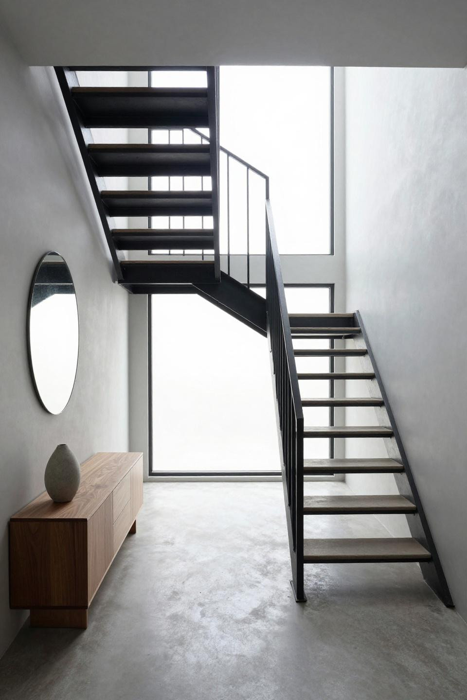 Bloxburg entrance ideas with minimalist floating stairs