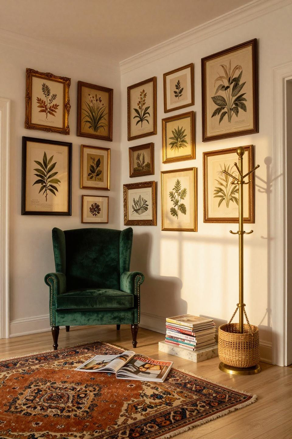 Bloxburg front door ideas with maximalist gallery wall