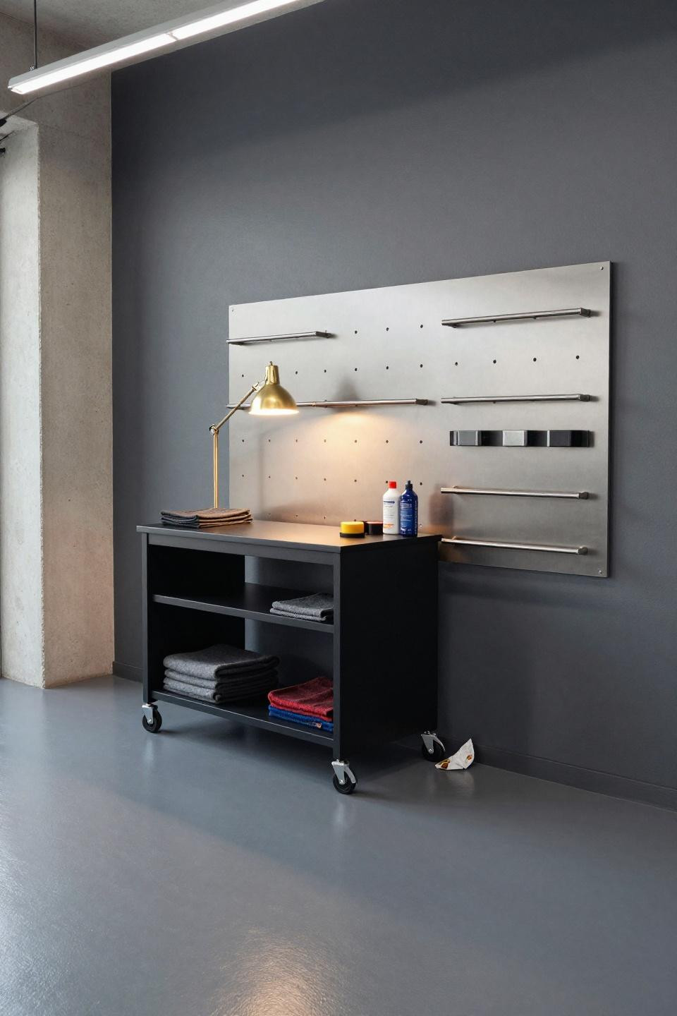 Bloxburg yard ideas garage converted to car detailing studio with gunmetal epoxy flooring