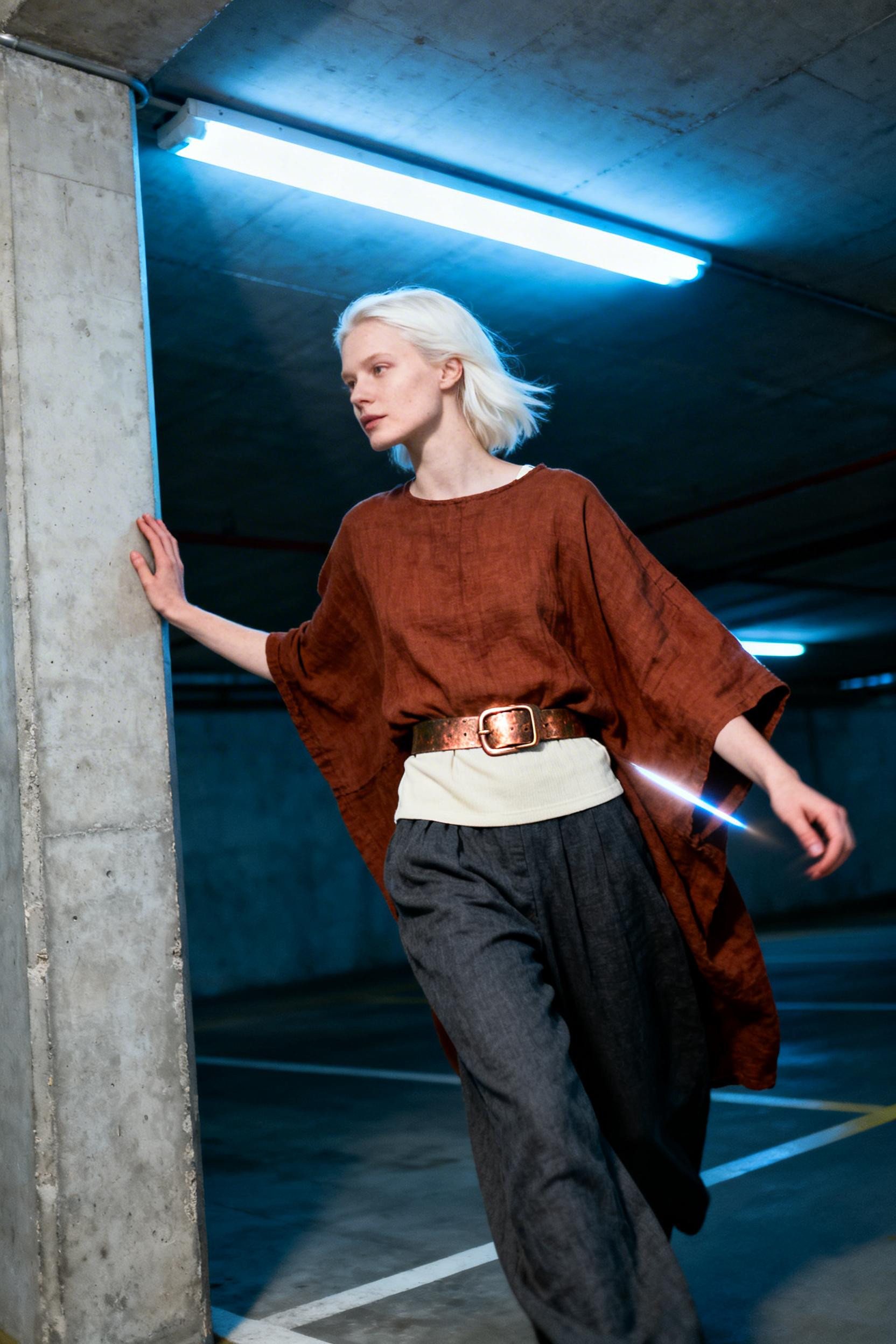 Boho Office Outfit - burnt sienna tunic