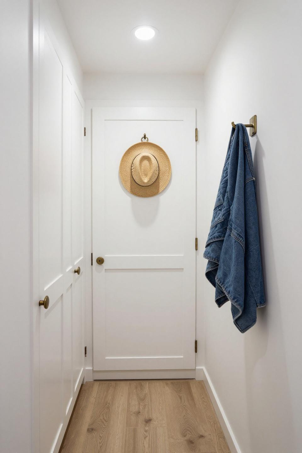 Bloxburg house ideas farmhouse featuring white shaker cabinetry hallway