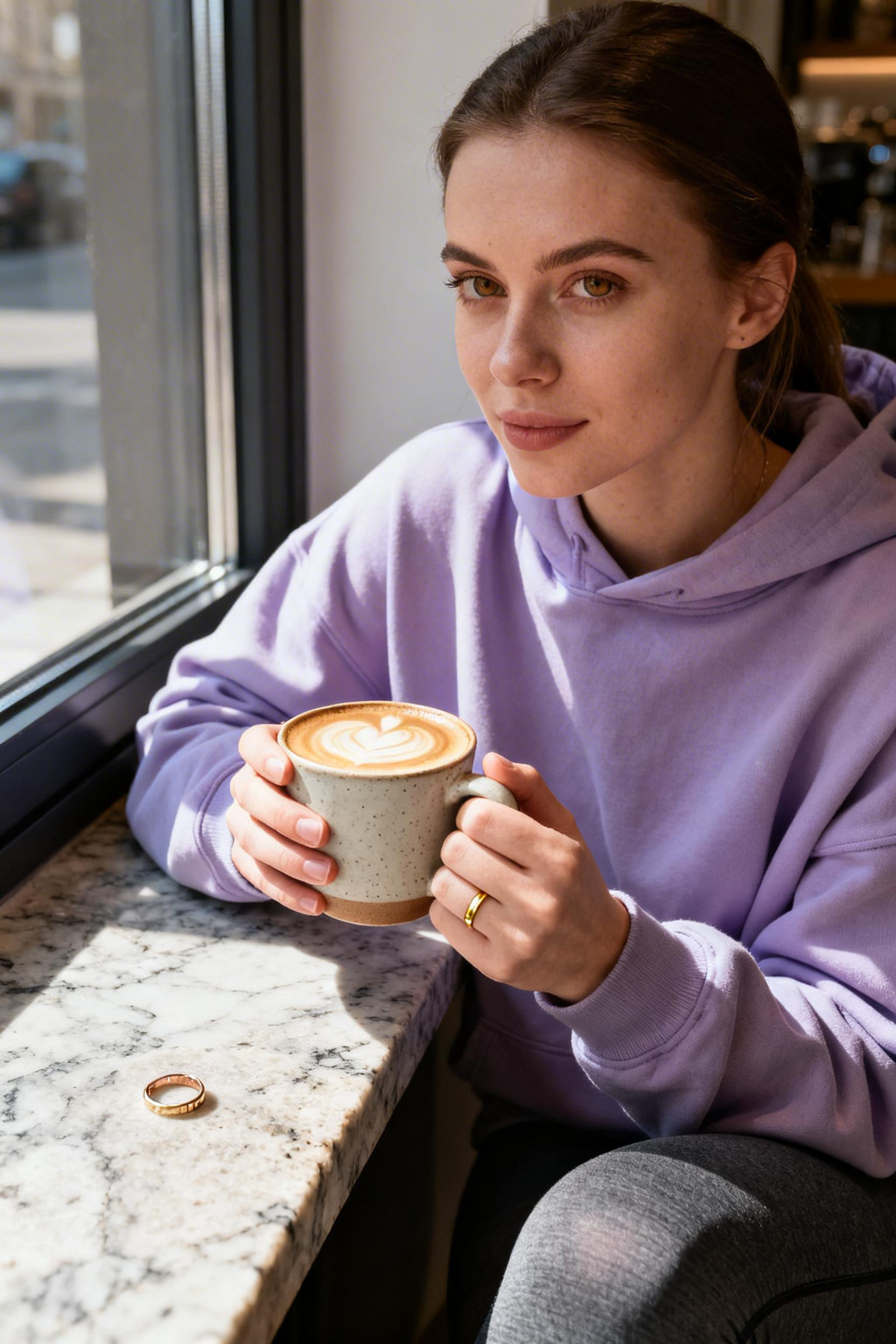 Outfits With Leggings Casual - lavender hoodie charcoal leggings