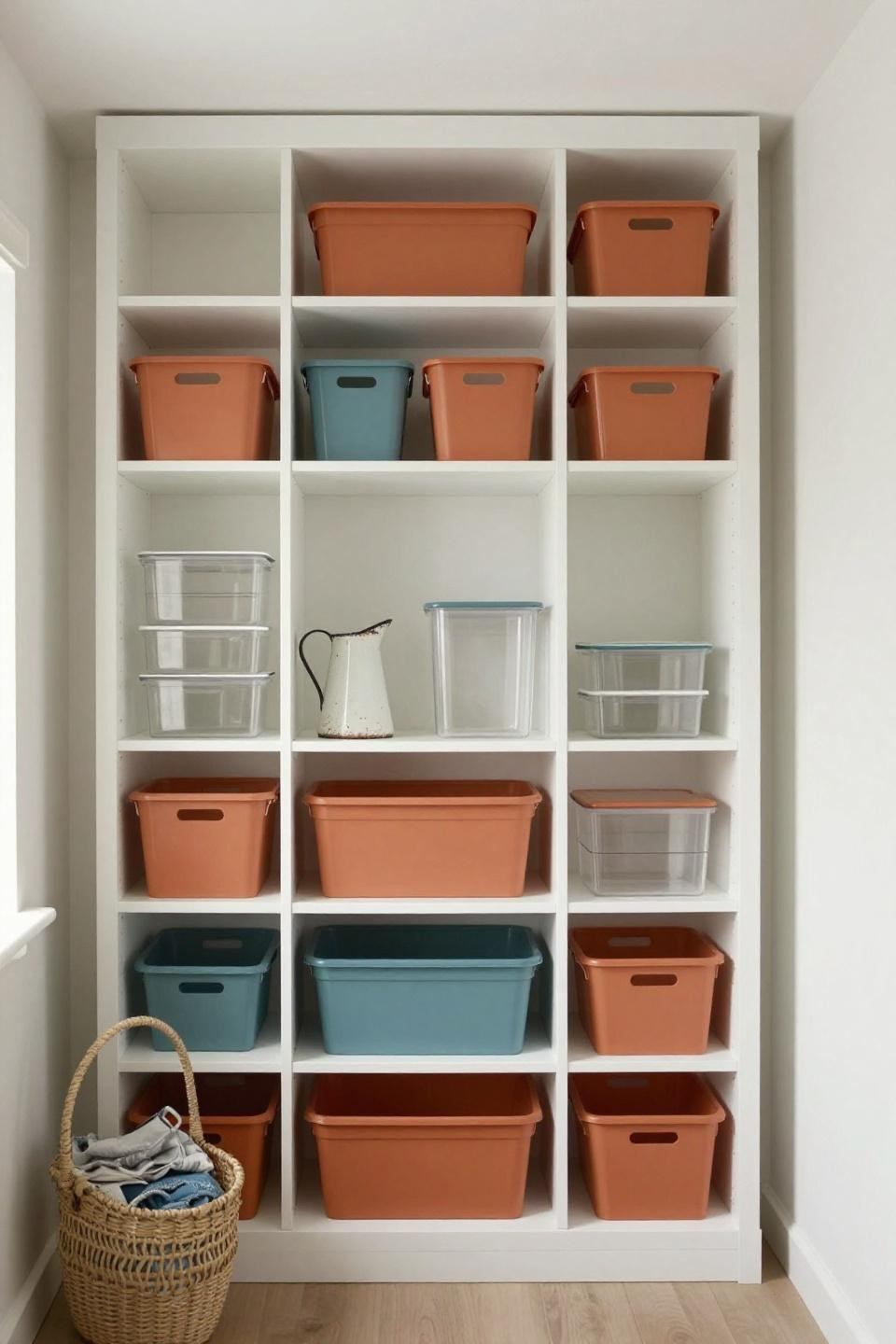 Blox Burg kitchen with compact melamine closet pantry