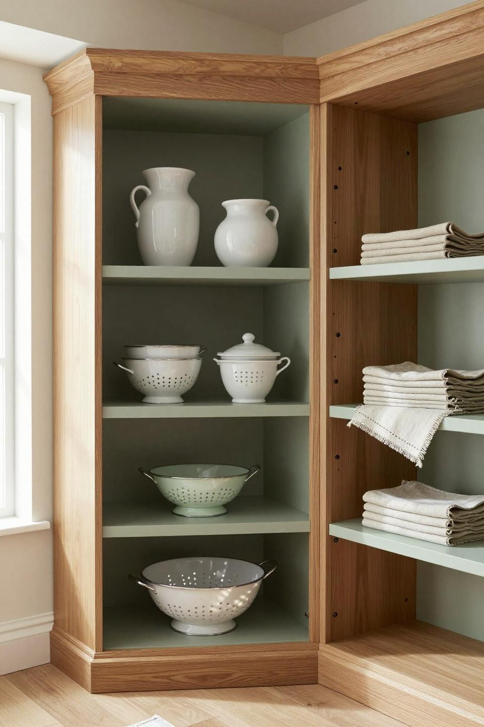 Space fillers Bloxburg with custom corner pantry cabinet