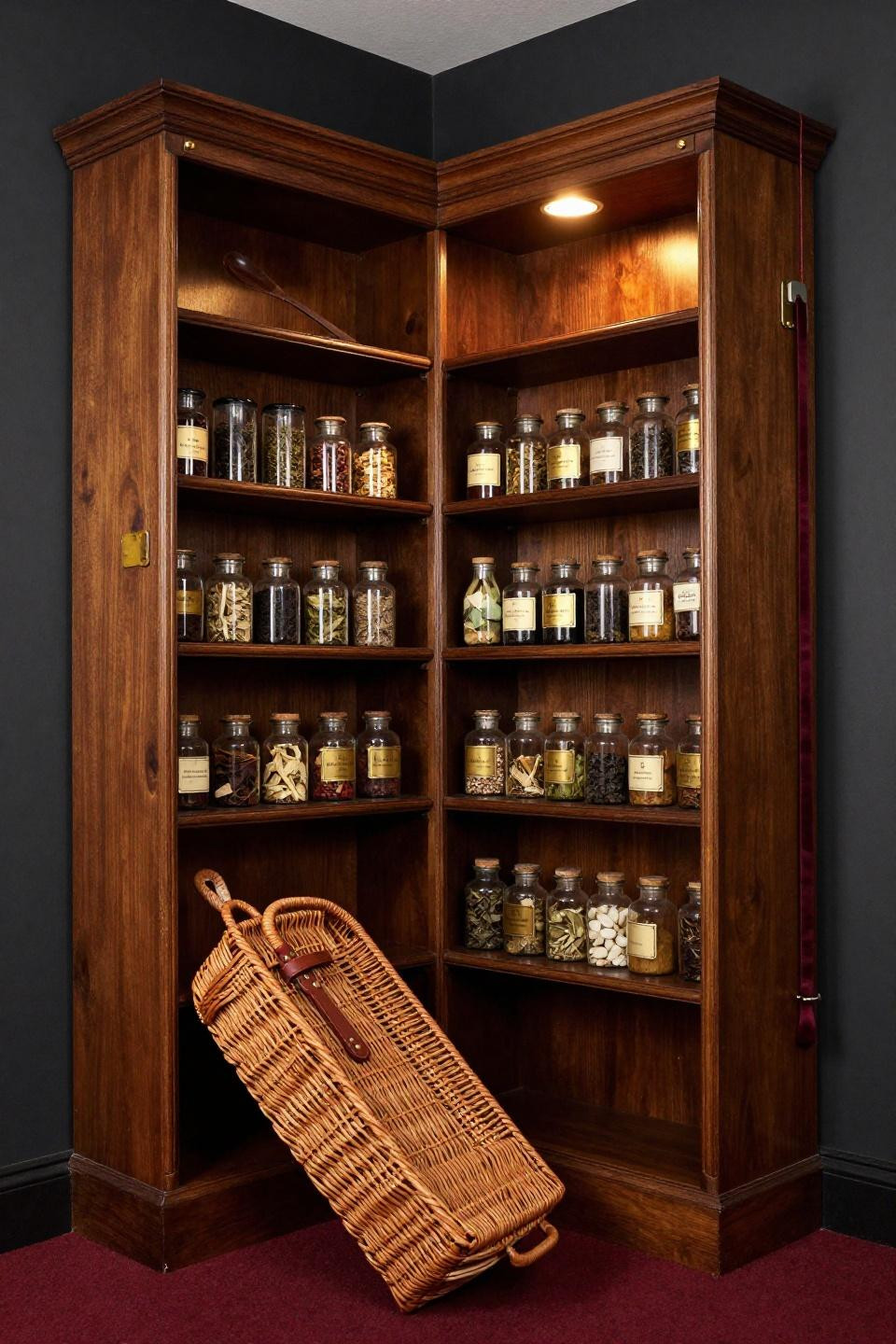 Bloxburg decorating ideas with vintage library pantry shelving