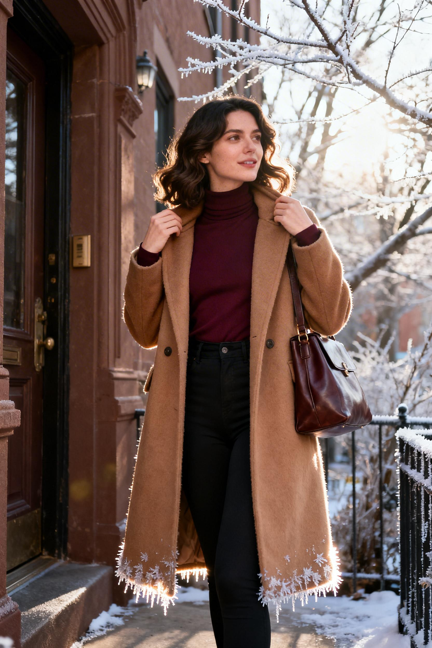 Casual Leggings Outfit - black leggings burgundy top