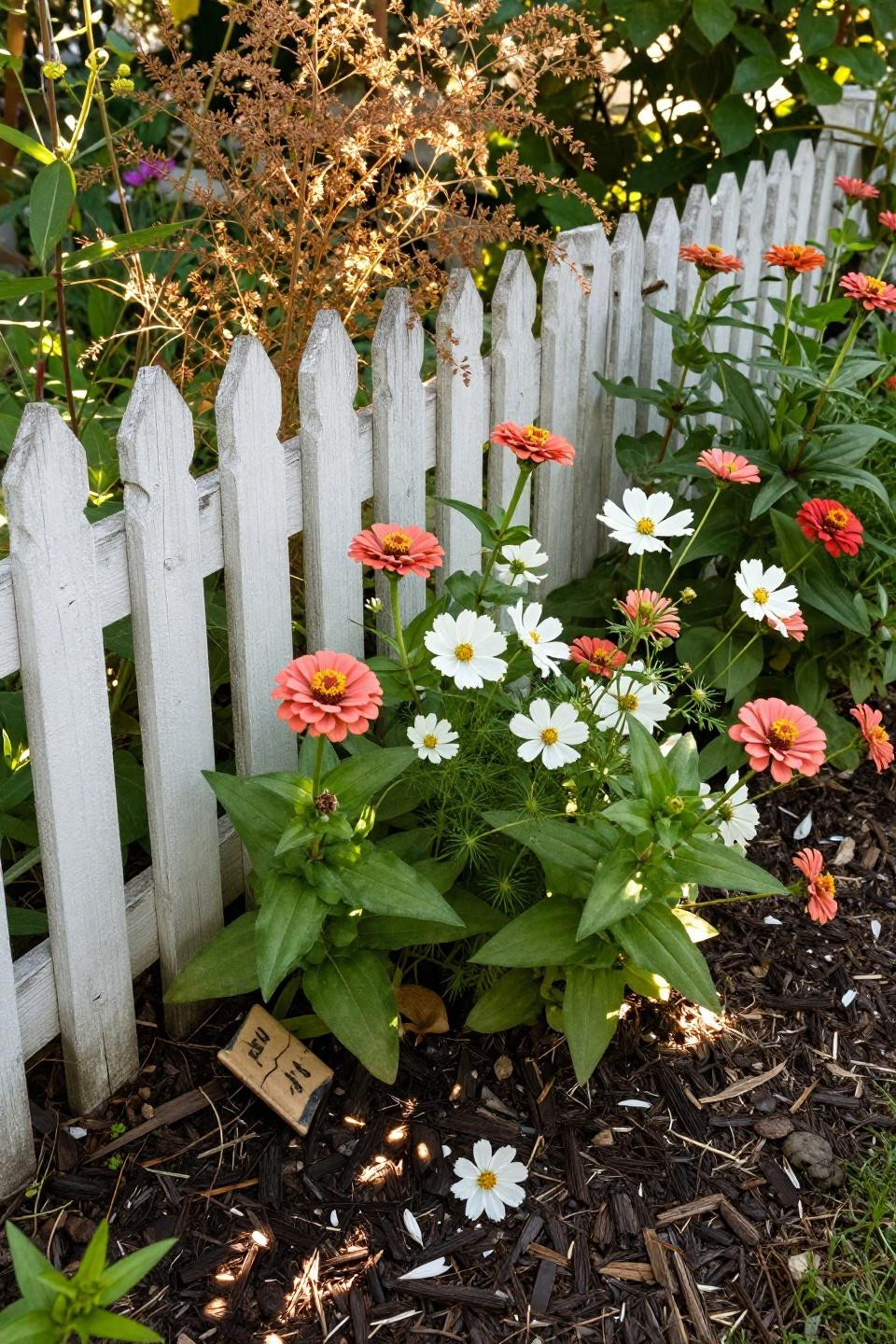Backyard landscaping ideas with cottage garden style