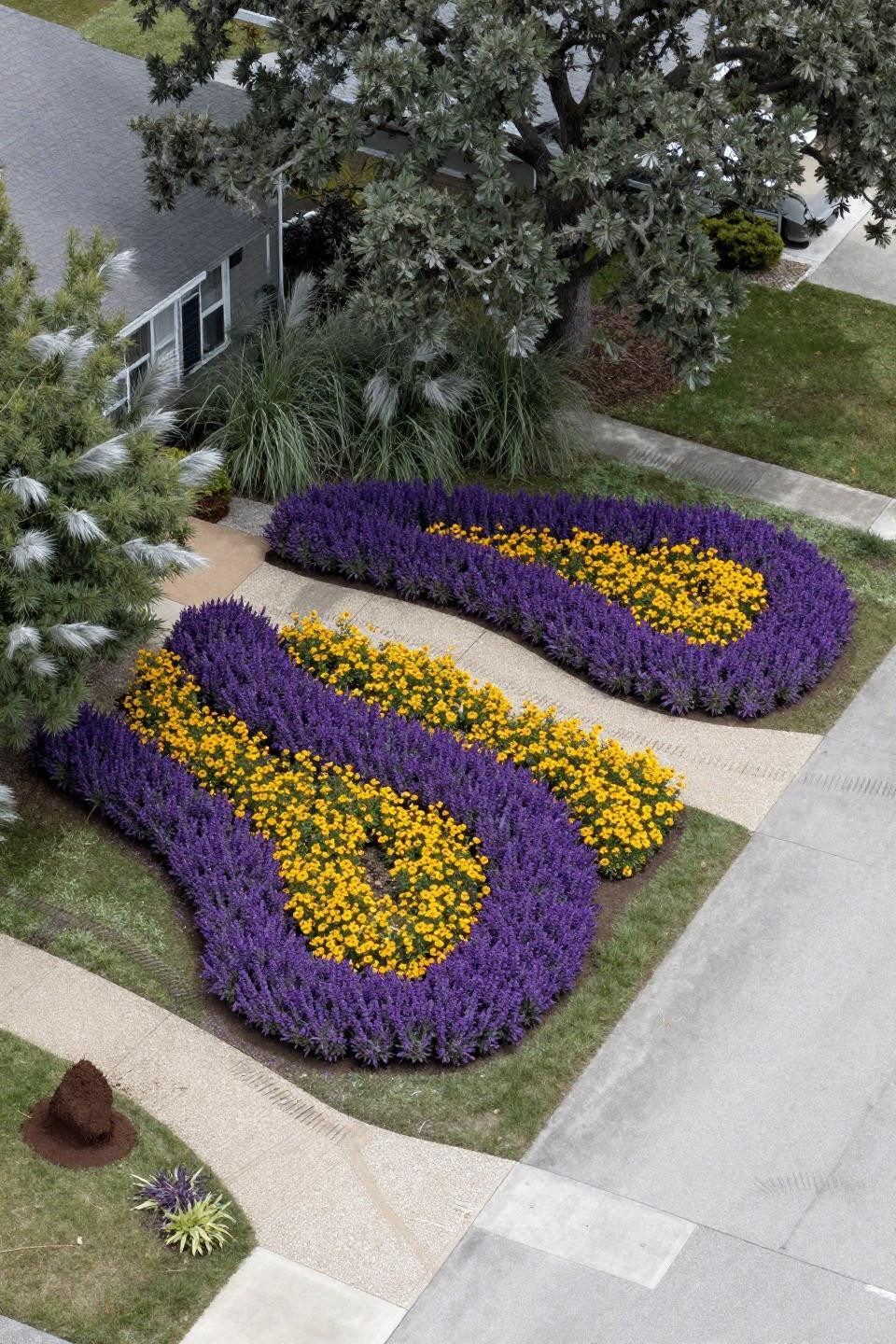 Backyard landscaping ideas with liatris and coreopsis drifts