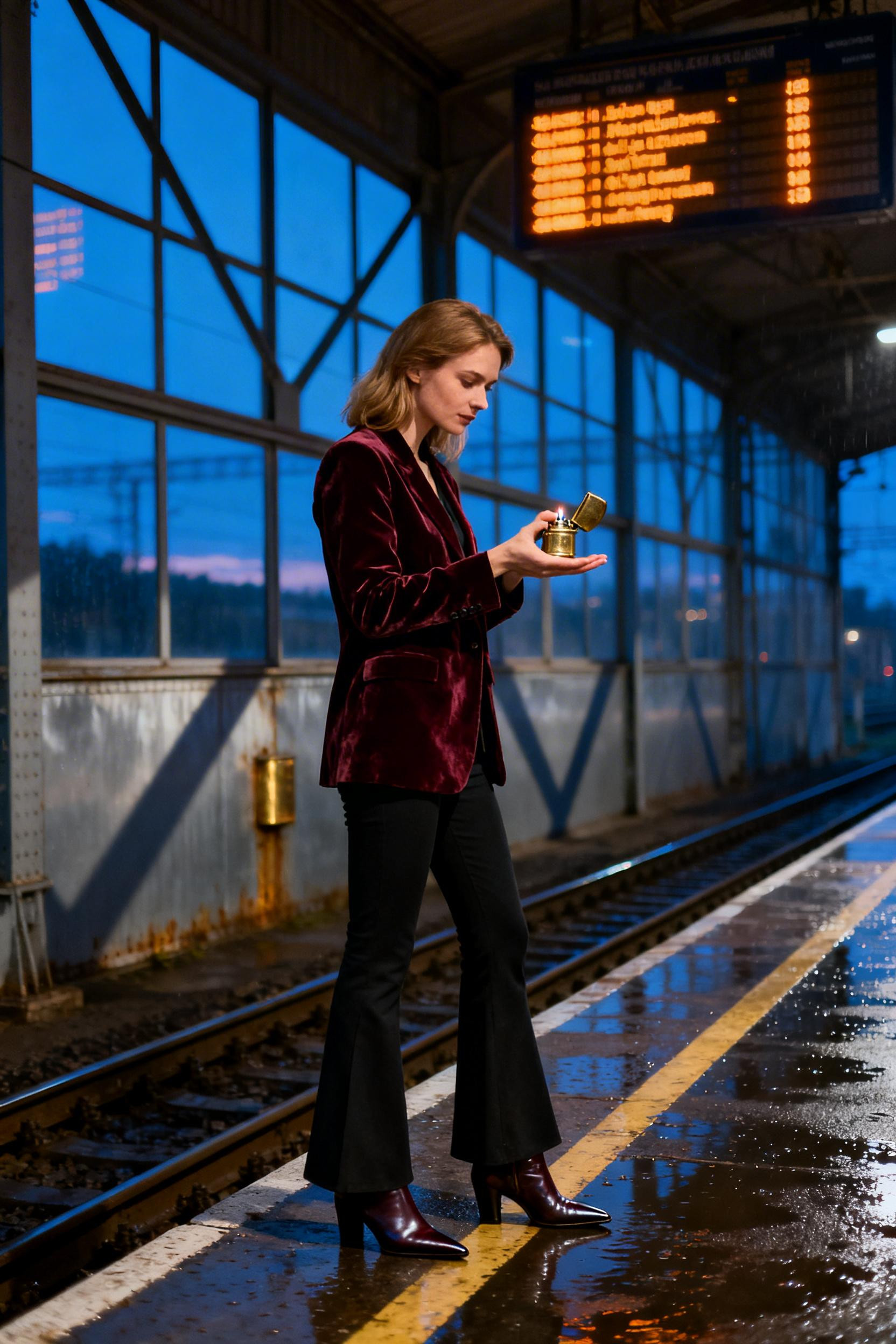 Going Out Outfits - burgundy velvet blazer