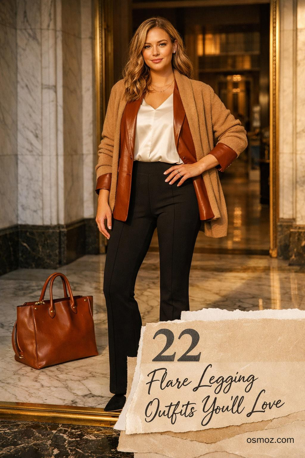 22+ Flare Legging Outfits for Effortless Going Out Style