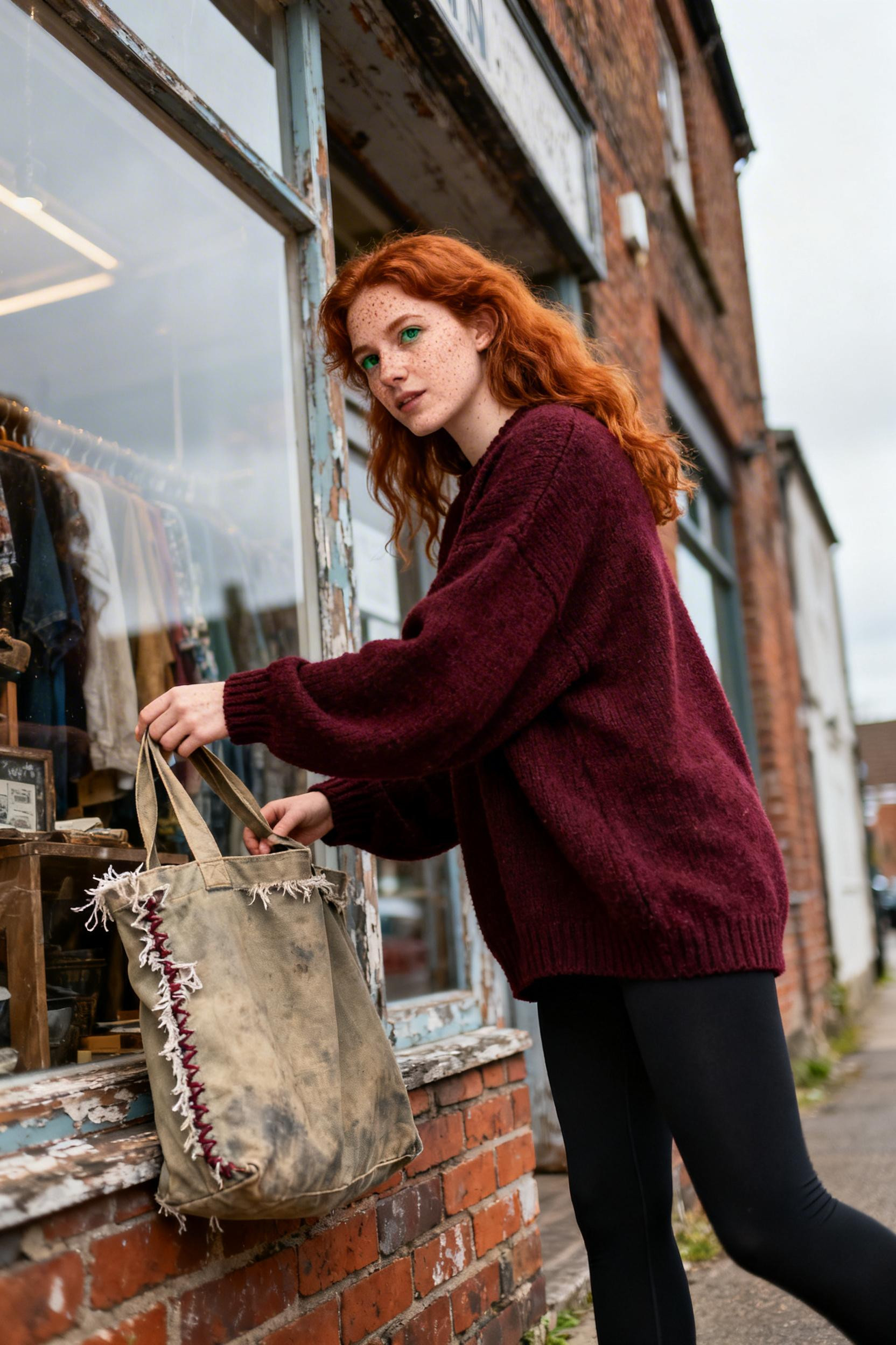 Simple Outfits With Leggings - oxblood with black