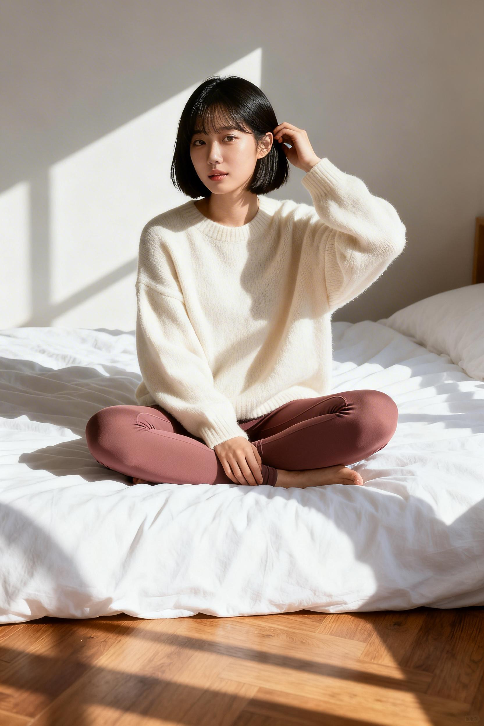 Cute Outfits With Leggings - dusty rose cashmere bed
