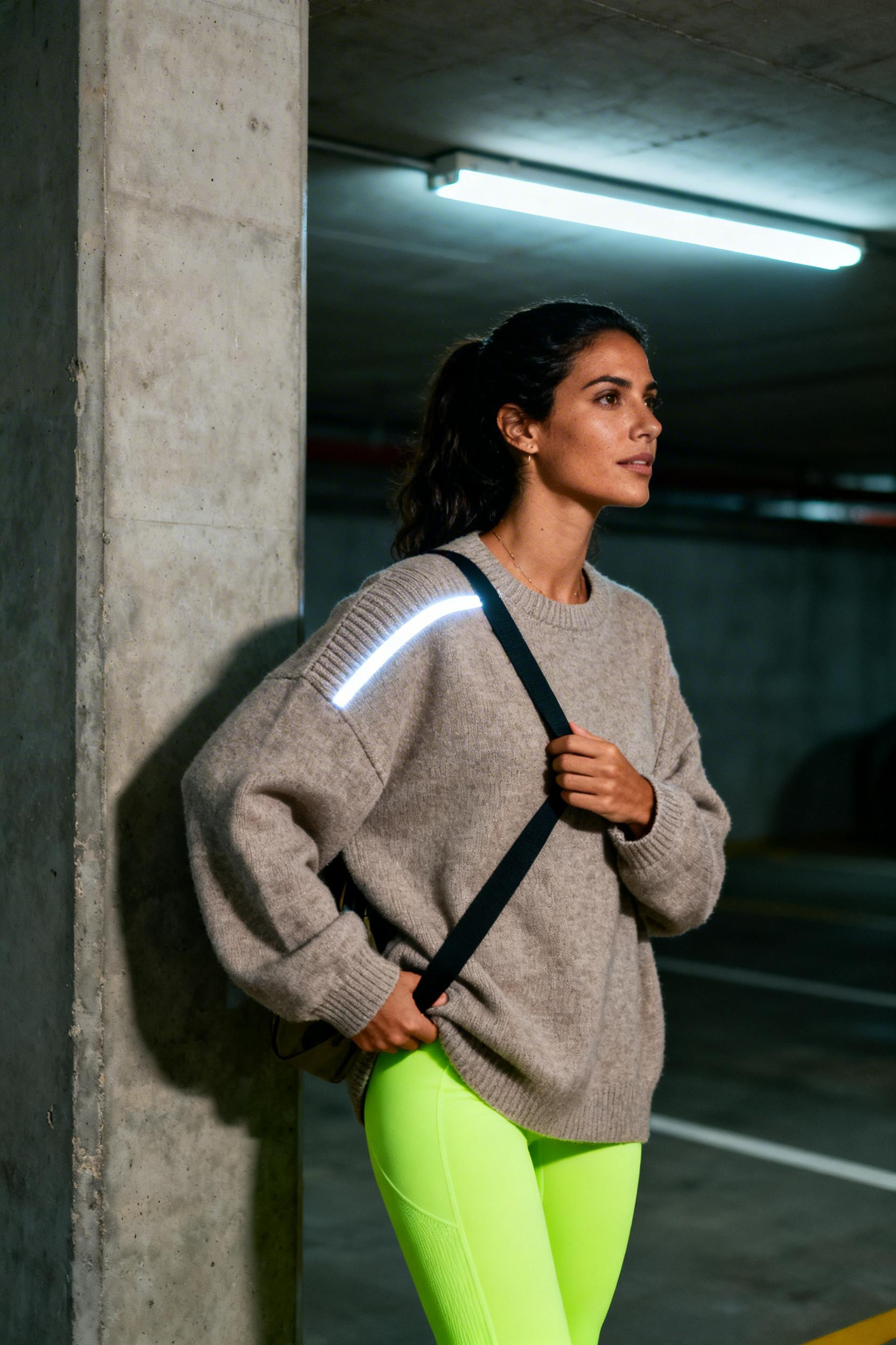 Cute Fits With Leggings - neon lime athletic