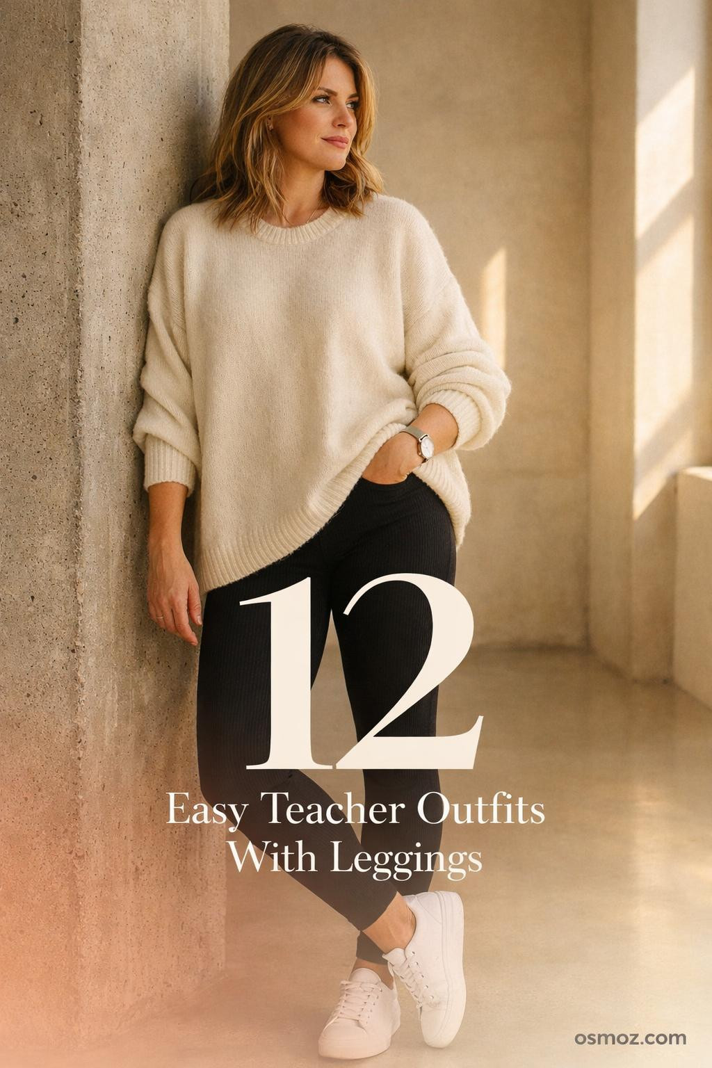 18+ Easy Teacher Outfits with Leggings That Work