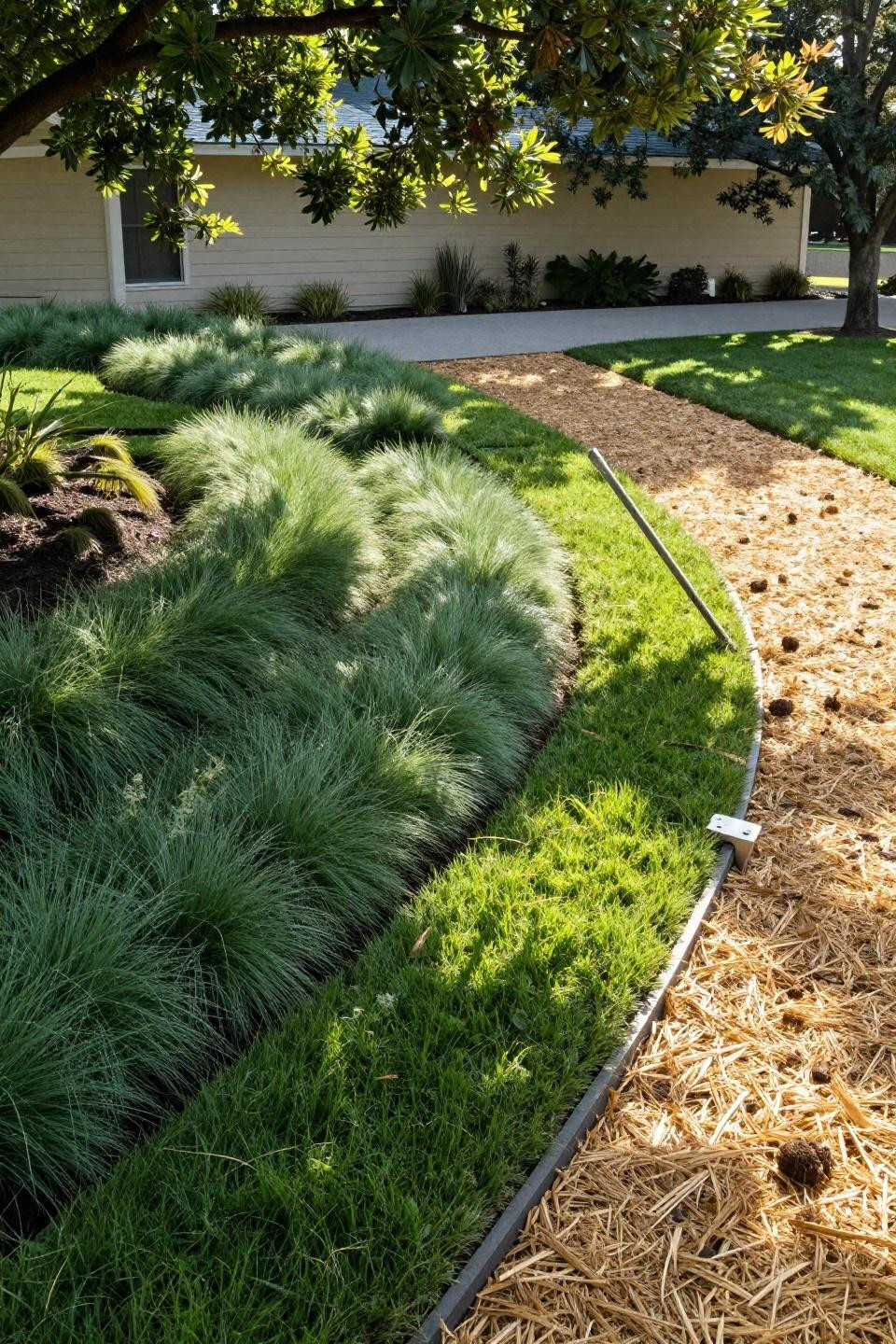 Flower bed ideas backyard adapted for front yard with native grasses