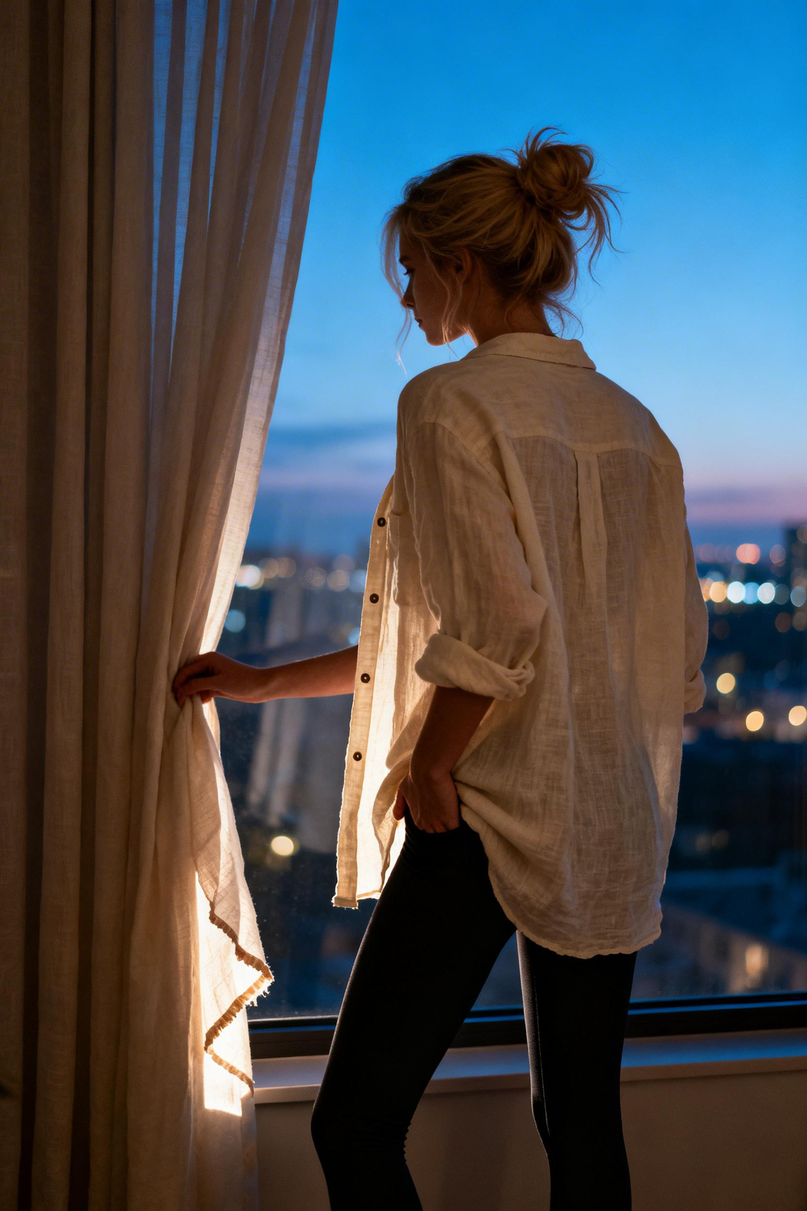 Simple Outfits With Leggings - cream linen