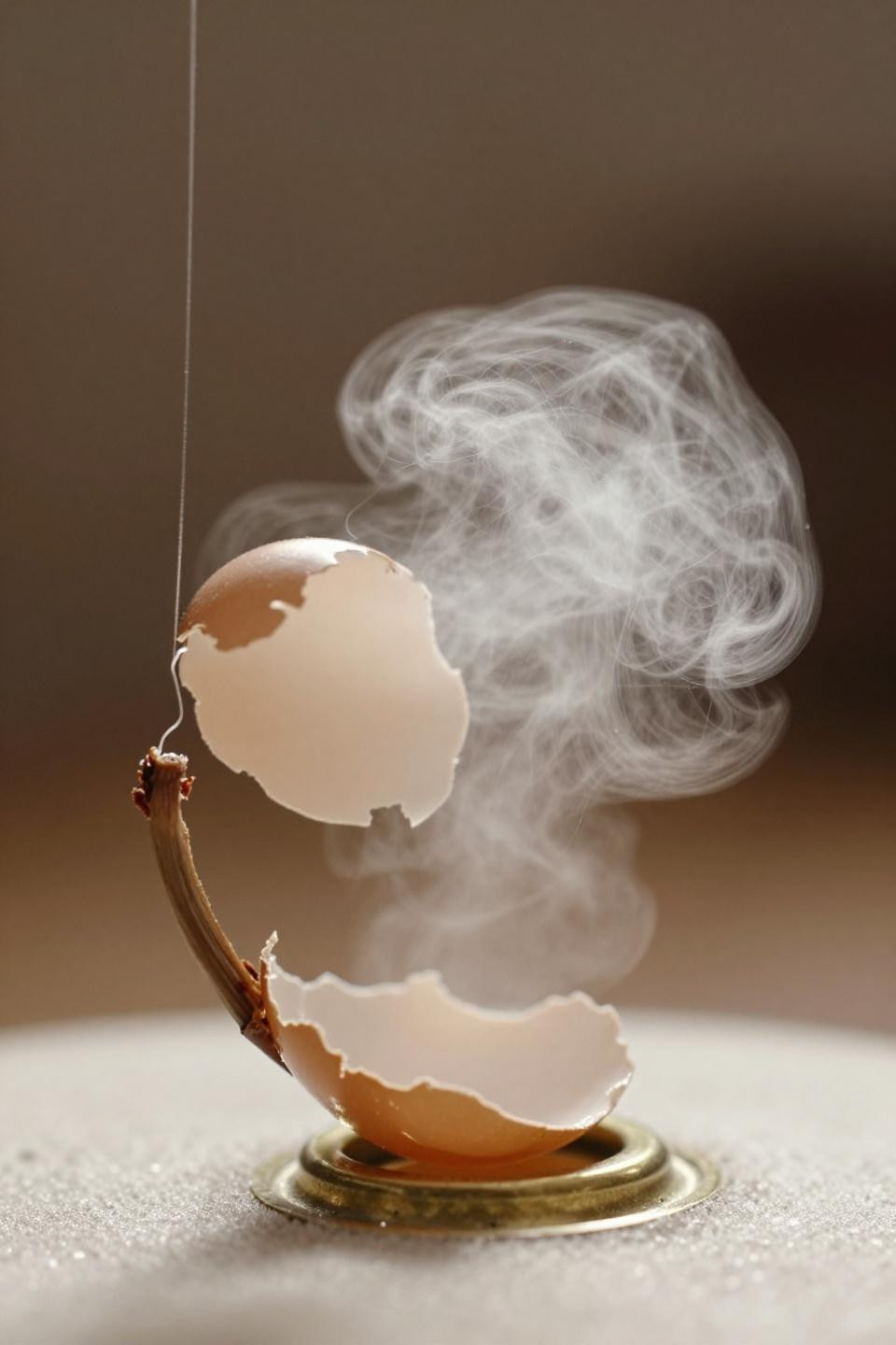 Easter wreaths for front door with suspended eggshell and baby's breath