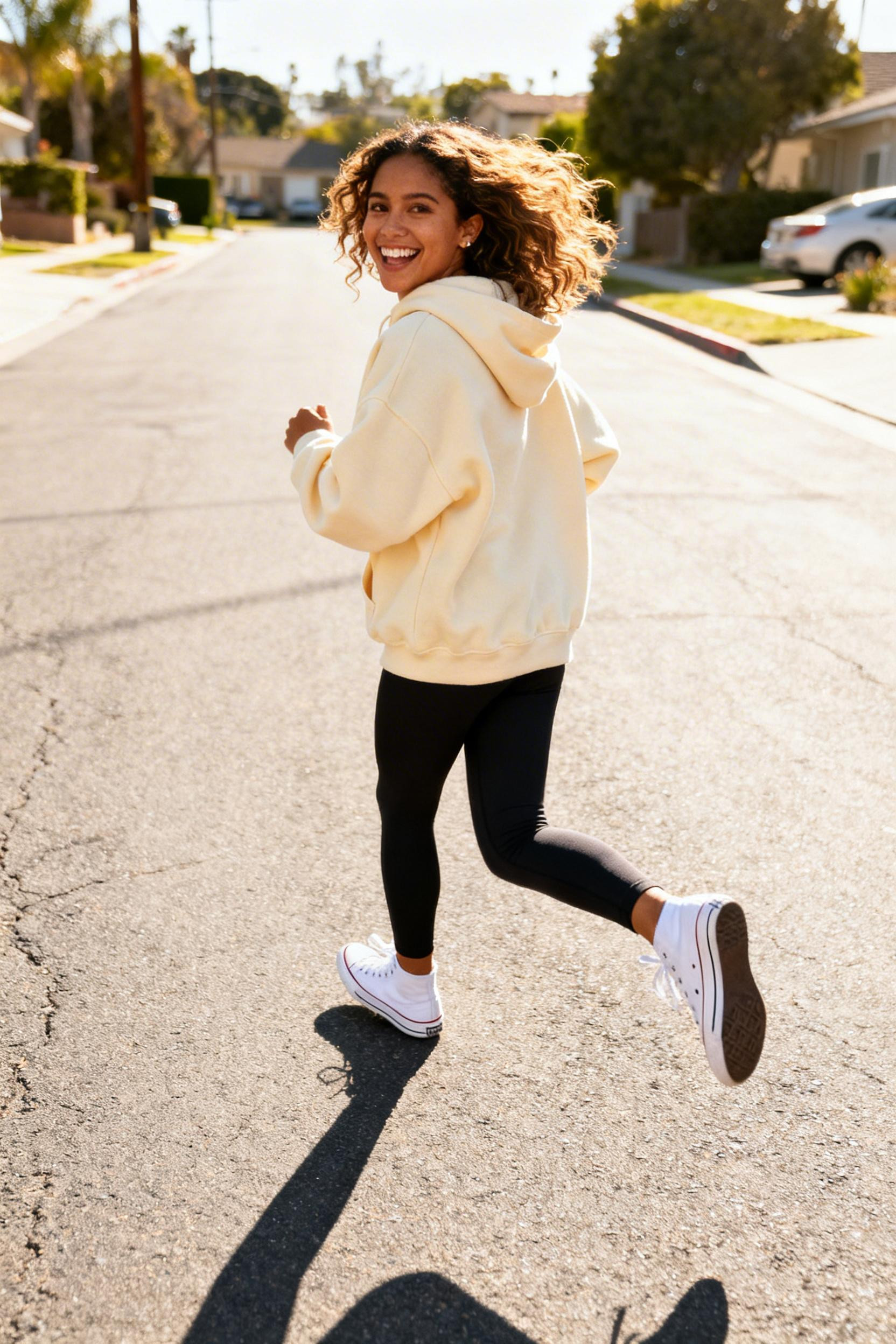 Casual Hoodie Outfit - athletic street style