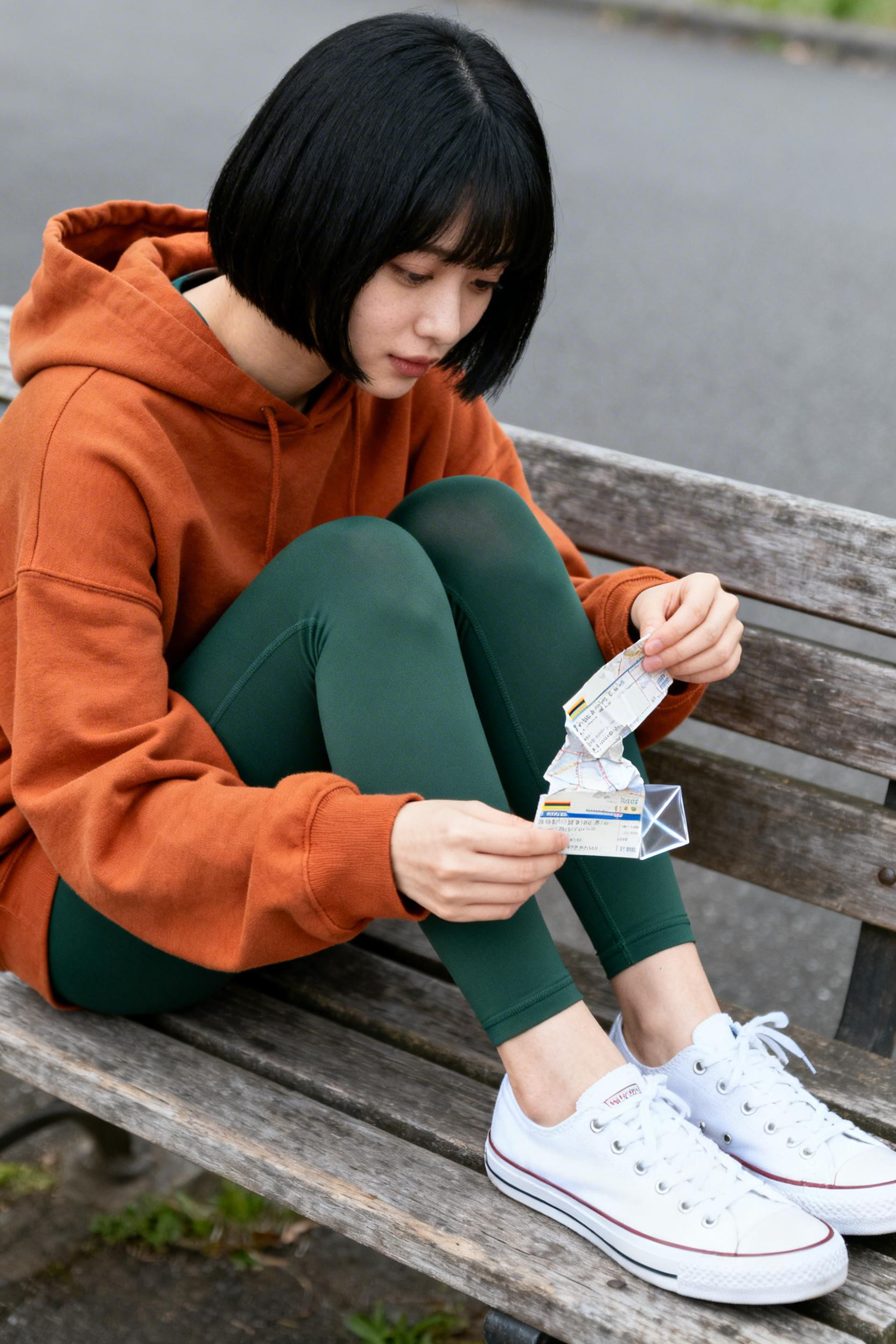 Chill Outfits - burnt orange hoodie outfit