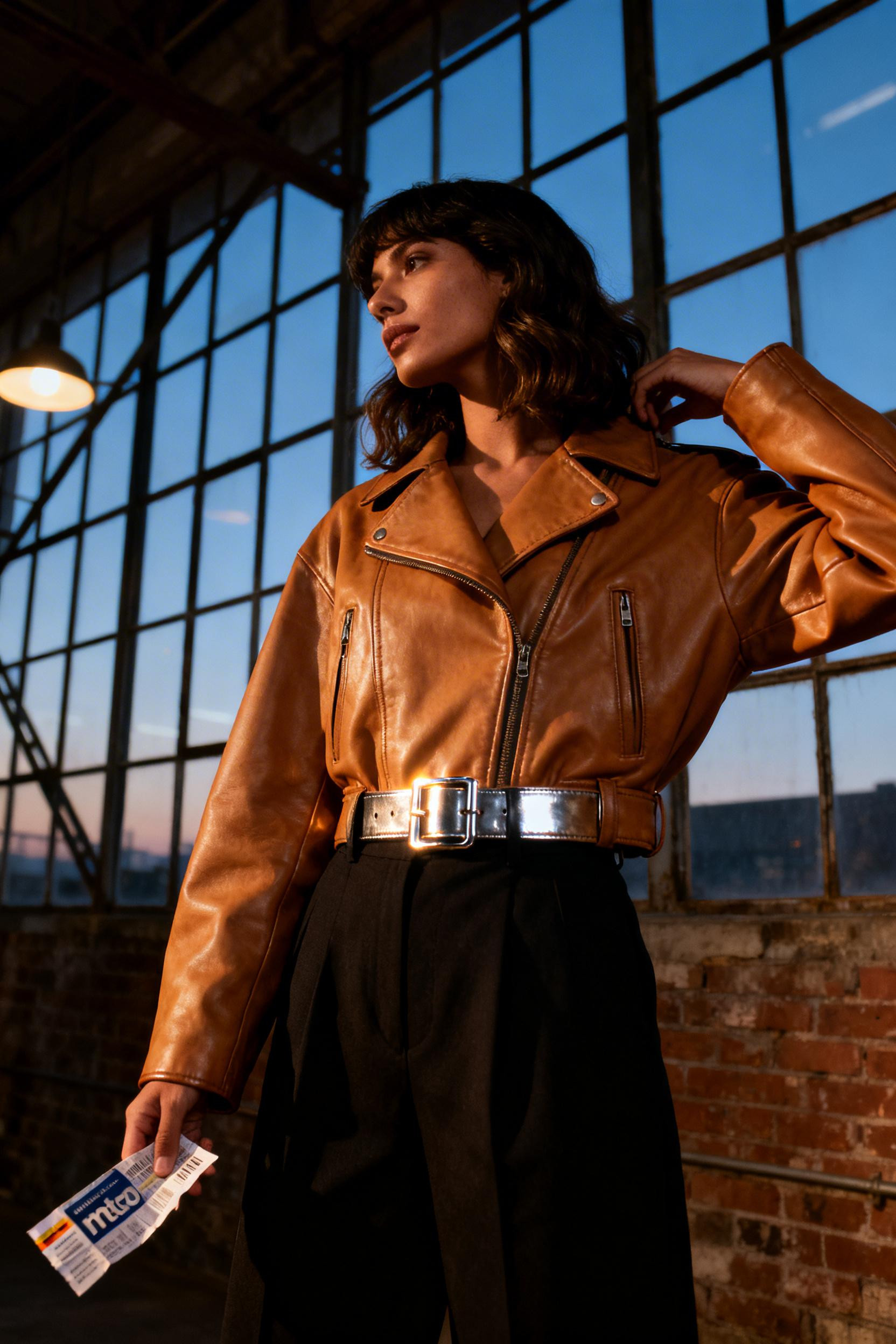 Date Night Fits - caramel leather jacket