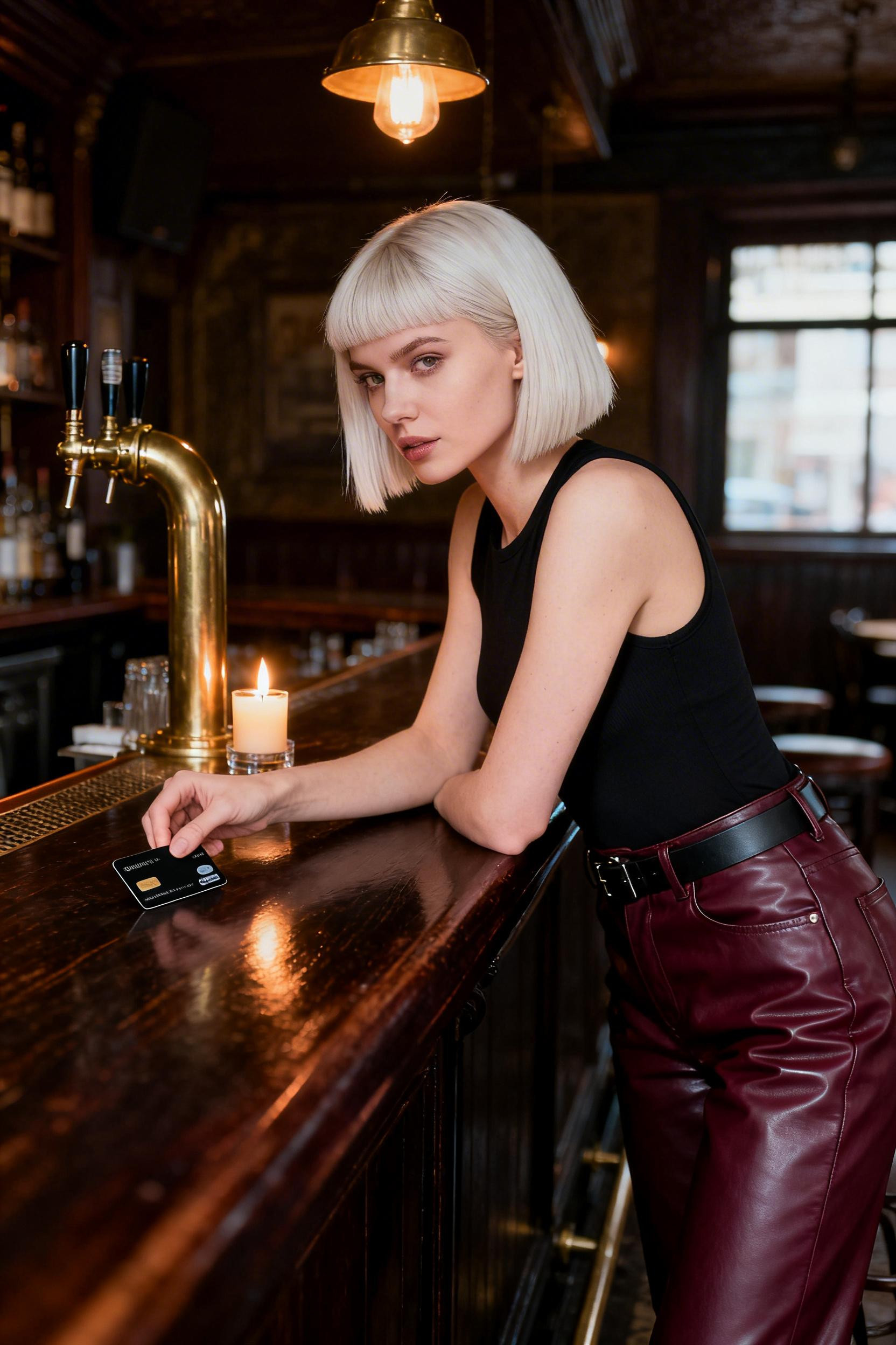 Date Night Fits - bodysuit leather pants