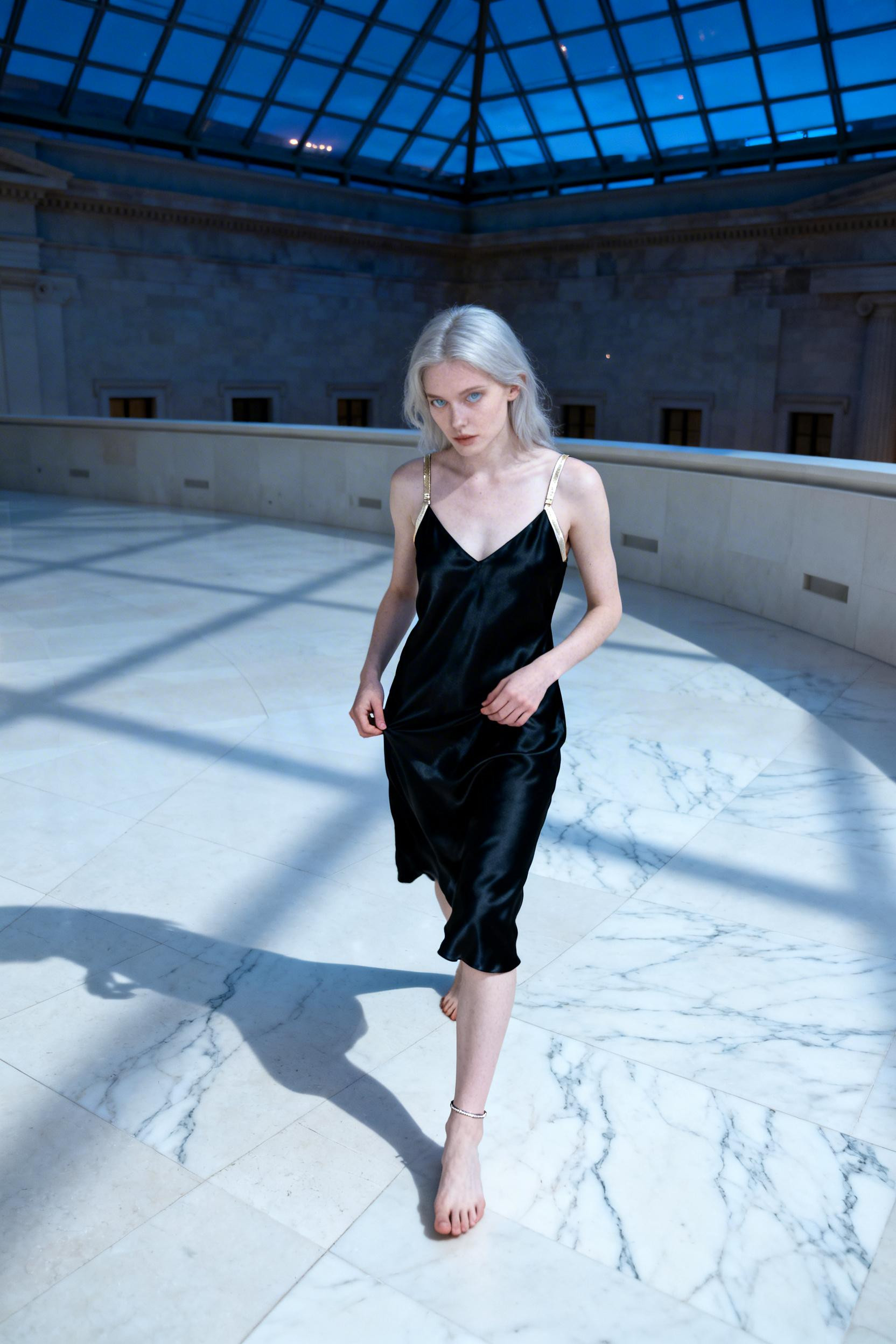 Elegant Date Night Outfit Classy - black silk slip dress