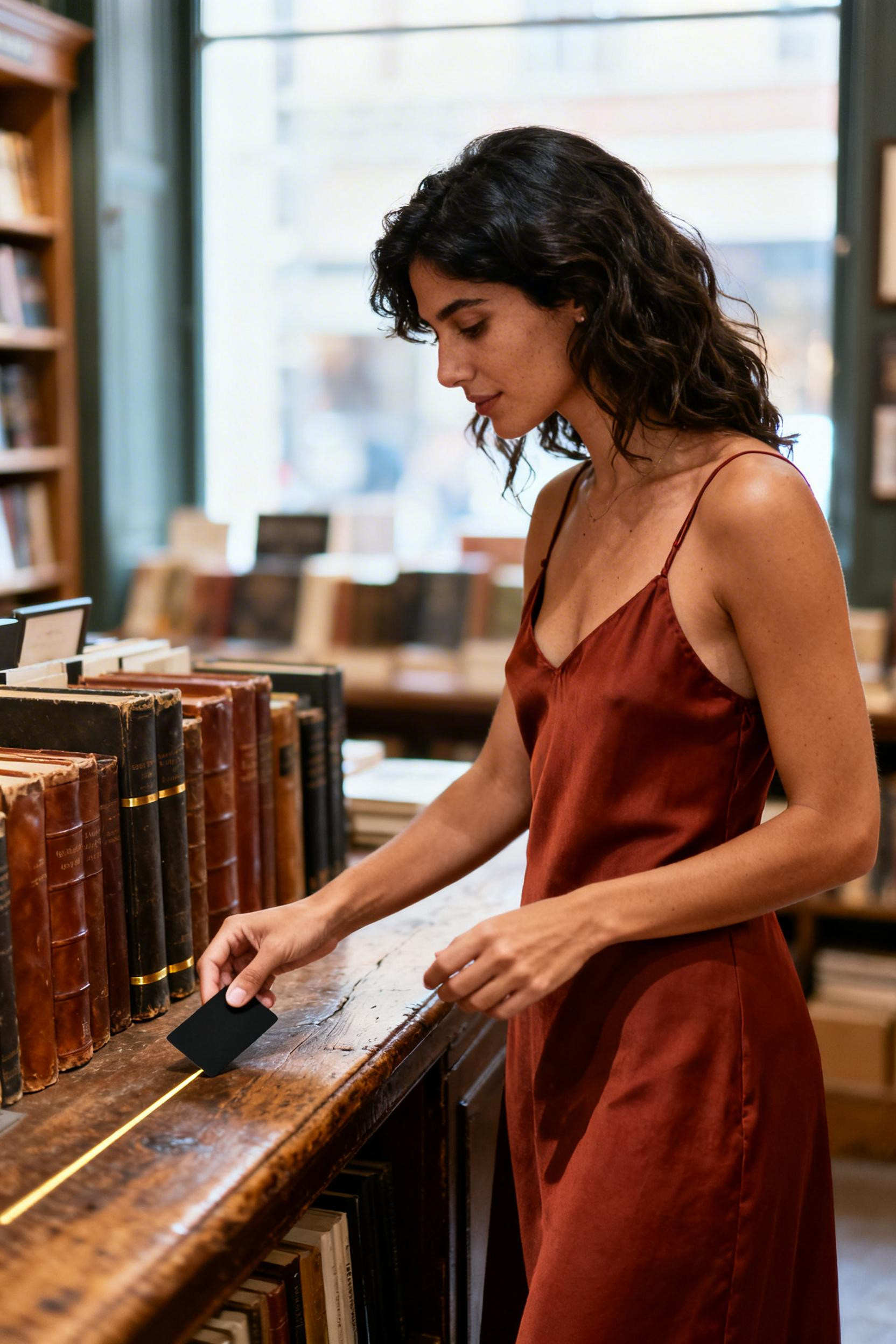 Date Night Looks Casual - rust structured midi dress