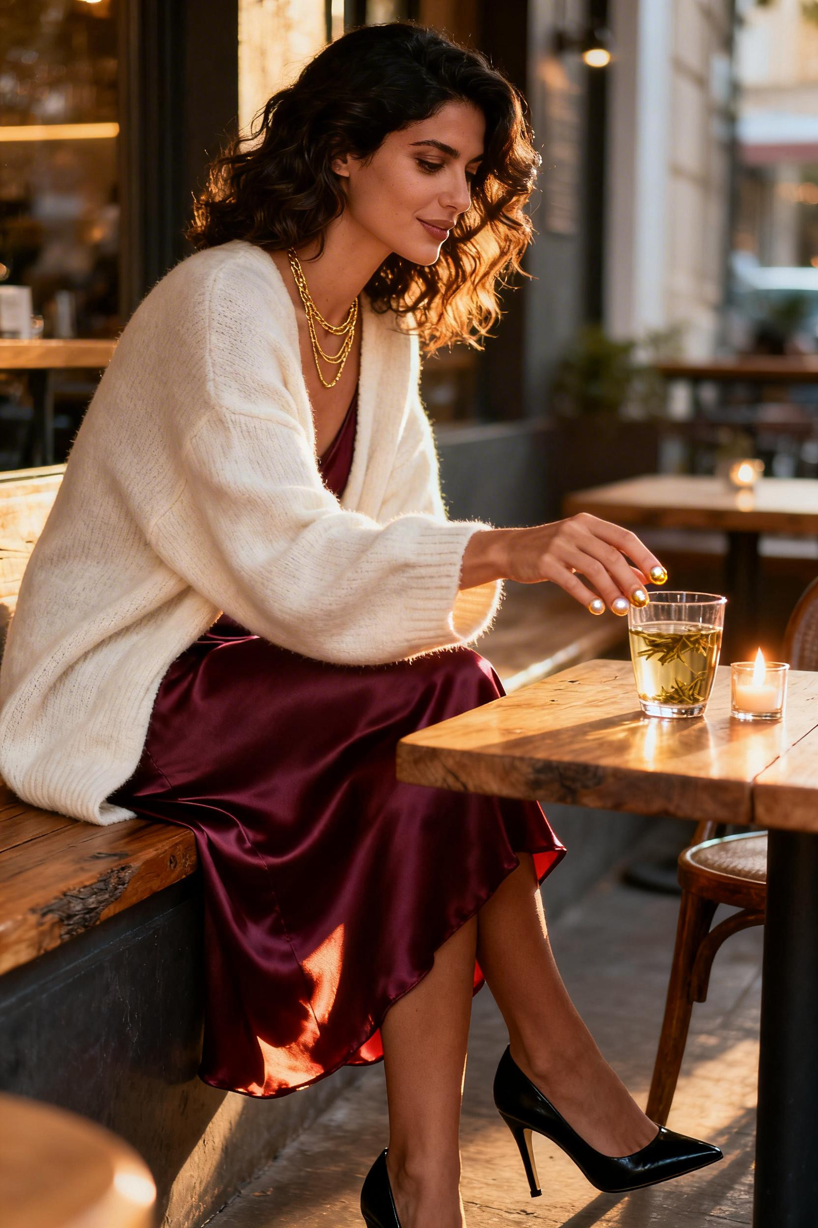 Winter Date Night Outfit Dressy - slip skirt