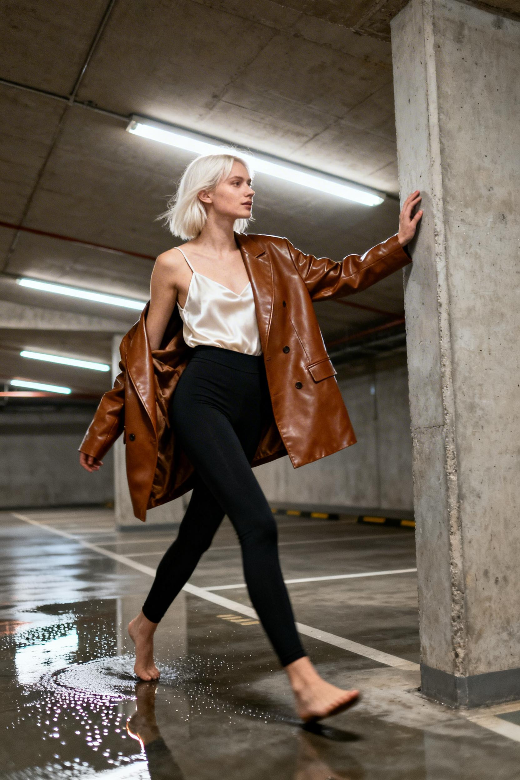 Simple Date Night Outfit Winter - blazer leggings