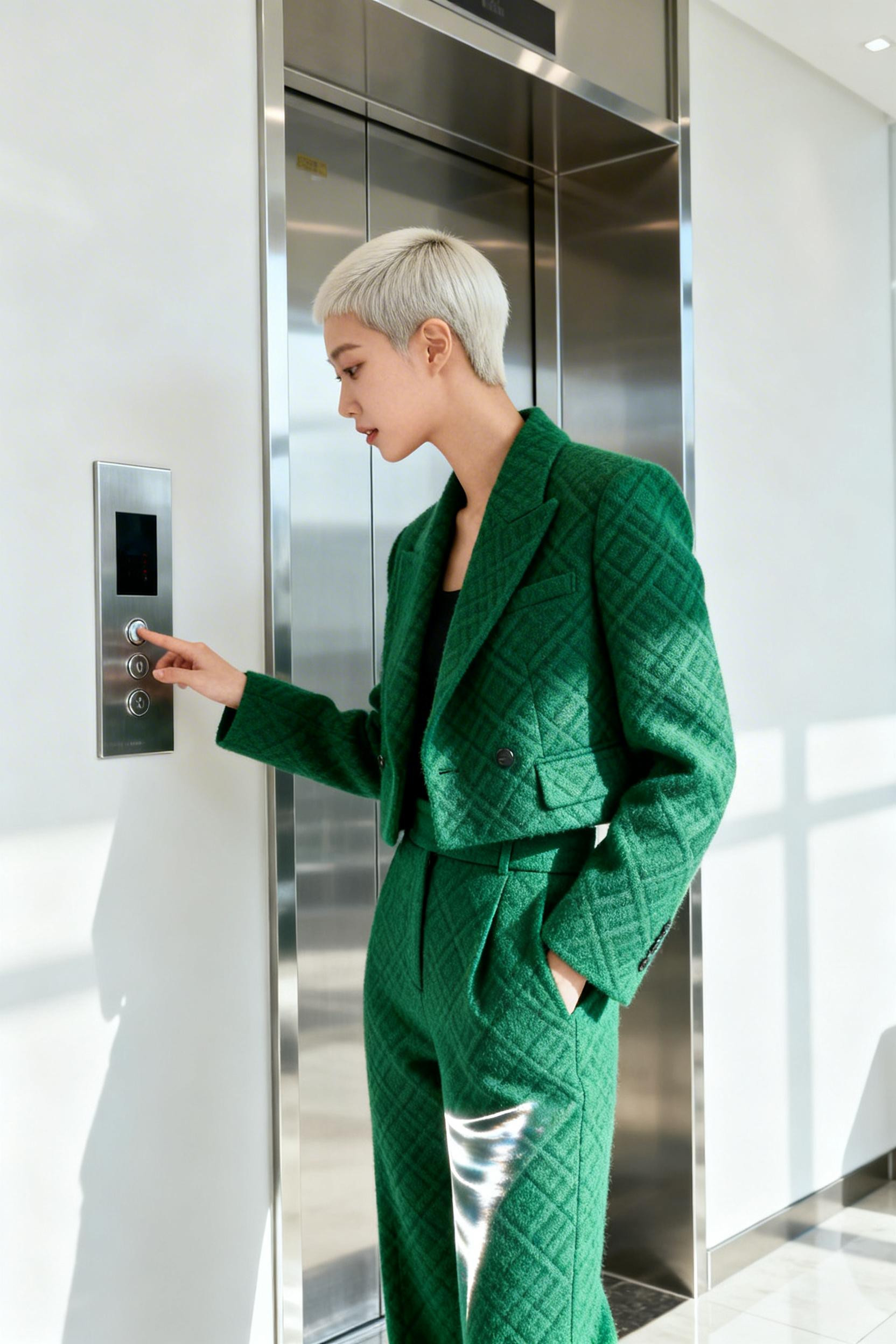 Dress To Impress Outfits - emerald green blazer coord