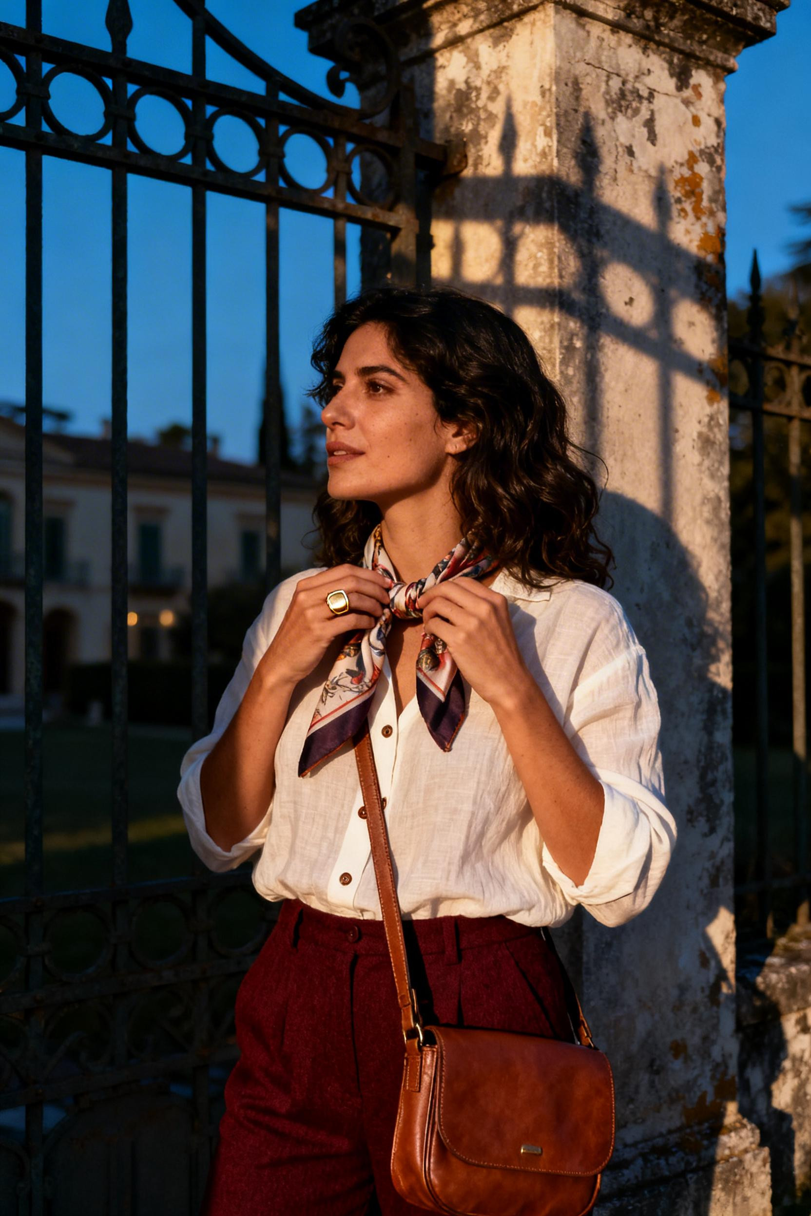 Dress Like Old Money - burgundy wool ivory linen