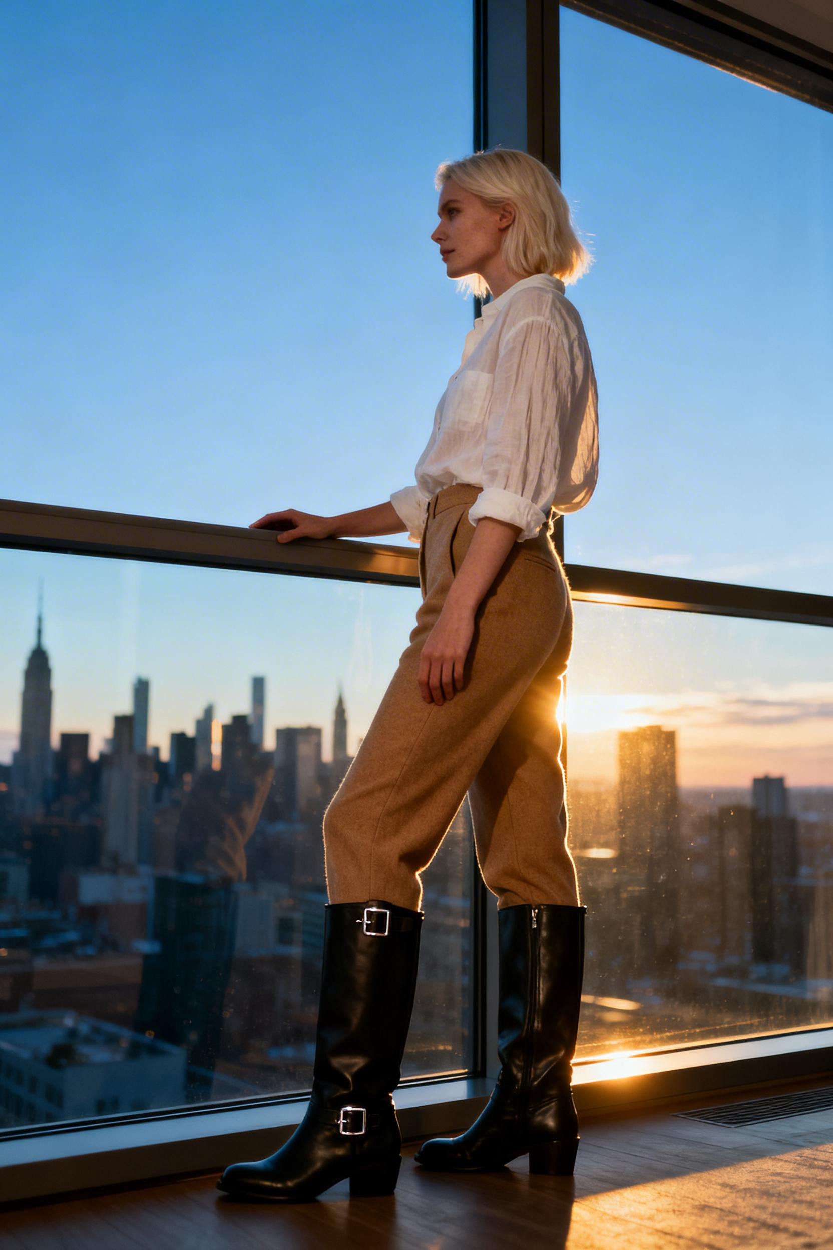 Old Money Shoes Woman - black knee-high boots