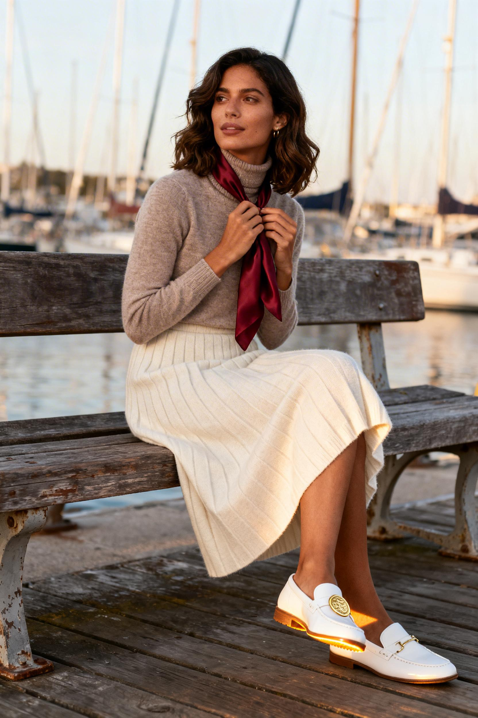 Old Money Shoes Woman - white slip-on loafers