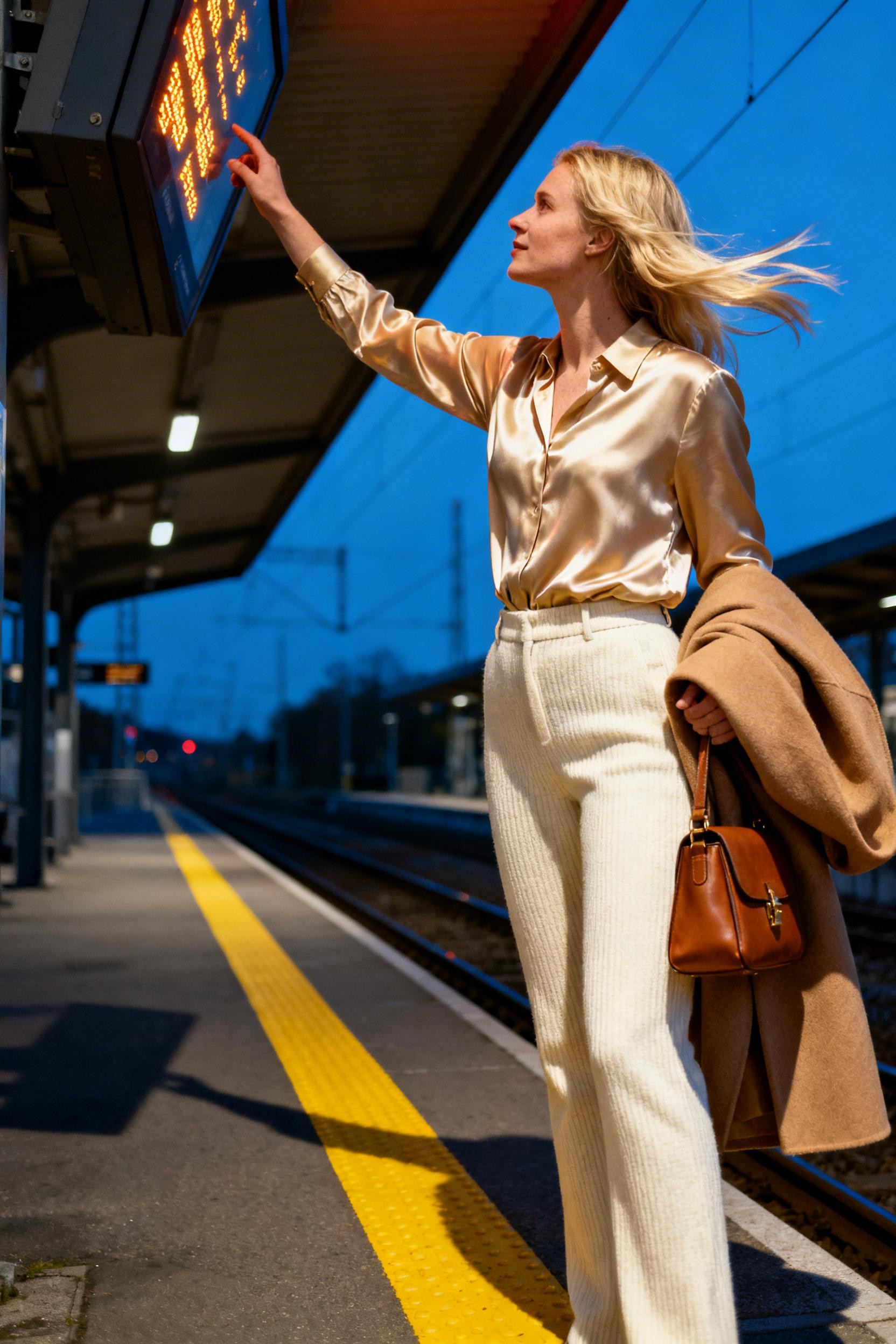 Old Money Fashion Women - cream trousers champagne blouse