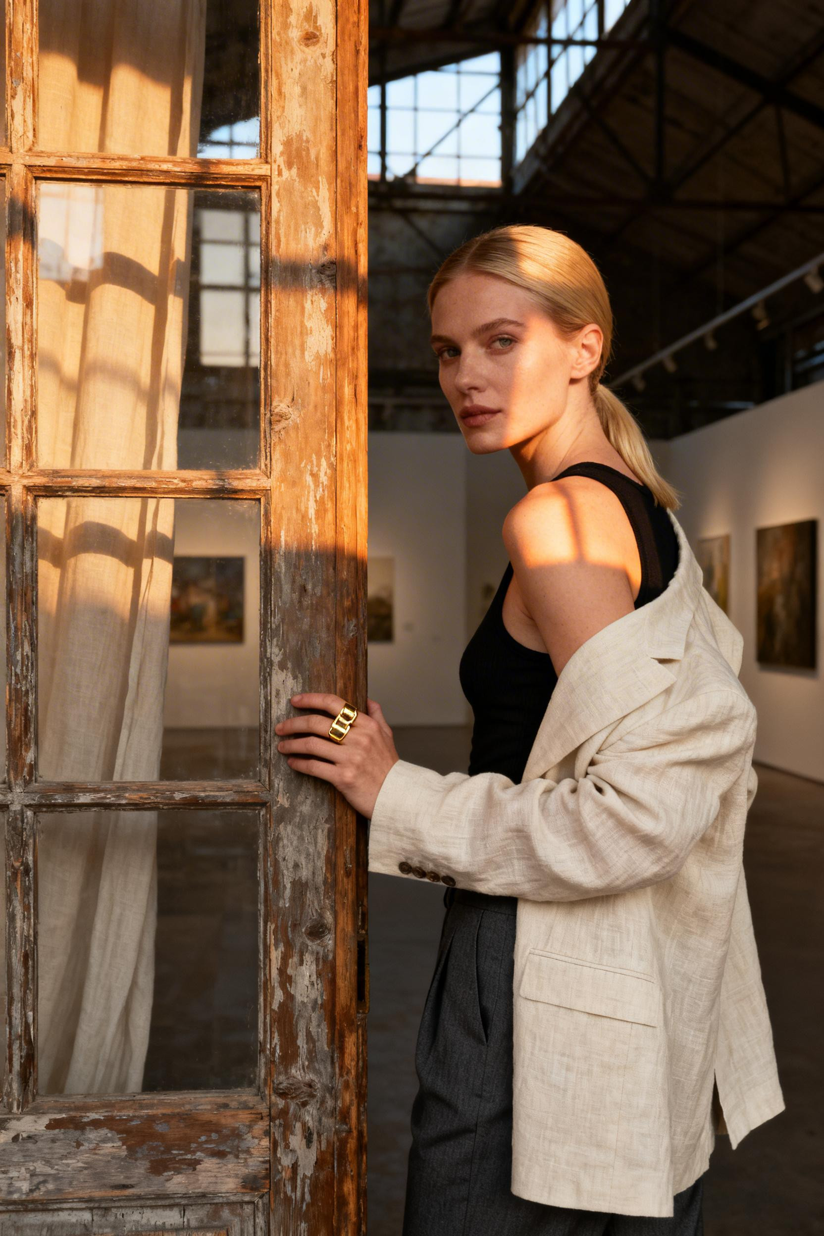 Birthday Outfit - cream linen blazer