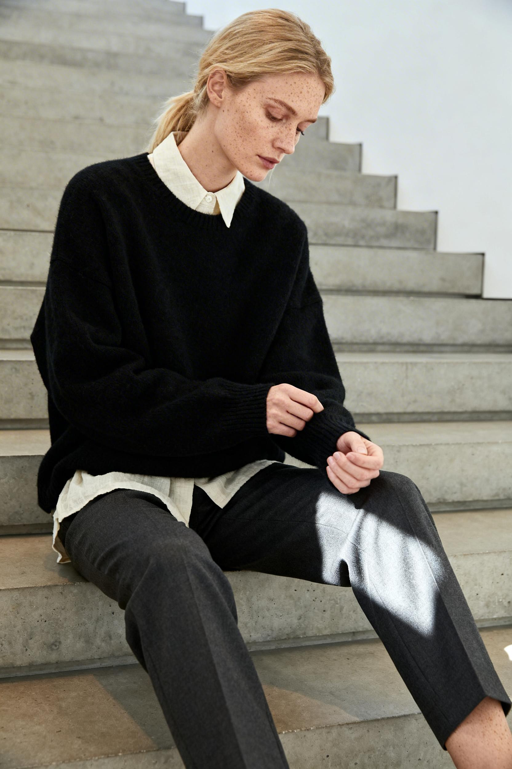 Winter Outfits - oversized black sweater