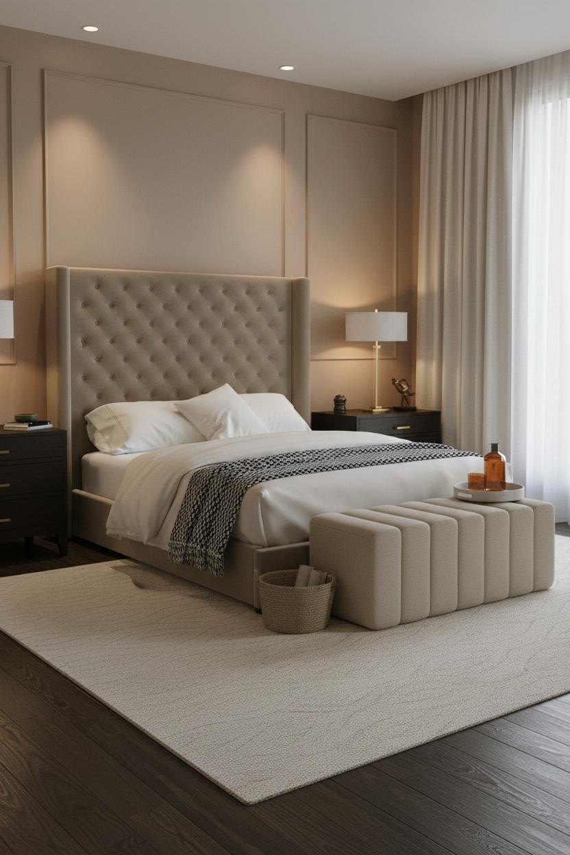 Tiny Bedroom Couples MCM Layout