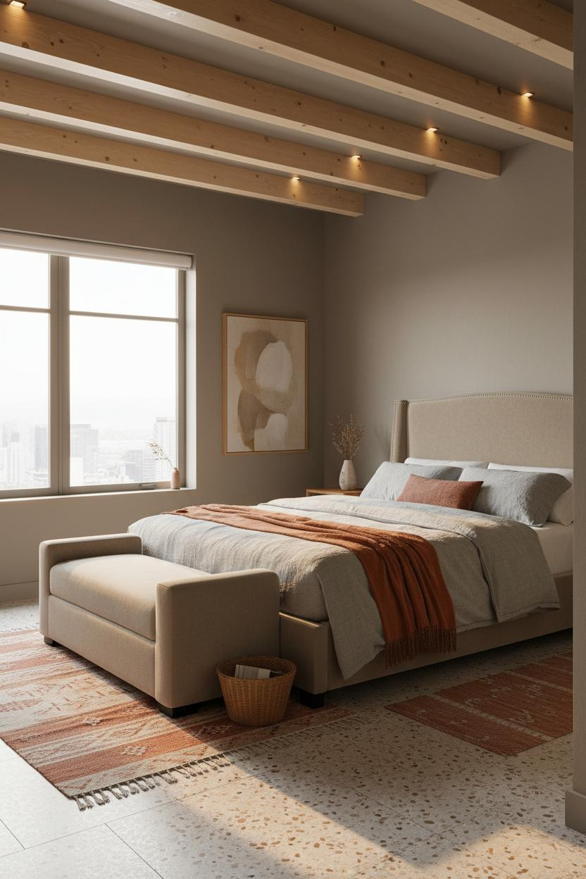 Tiny Bedroom Couples Japandi Layout