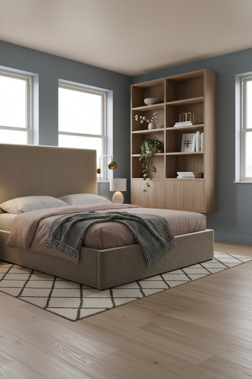 Studio Apartment Design Coastal Modern Storage
