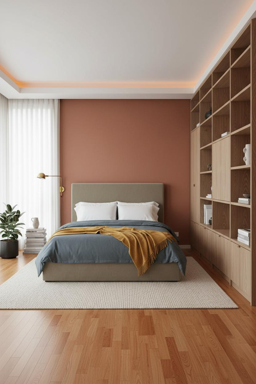 Studio Apartment Design Modular Shelving