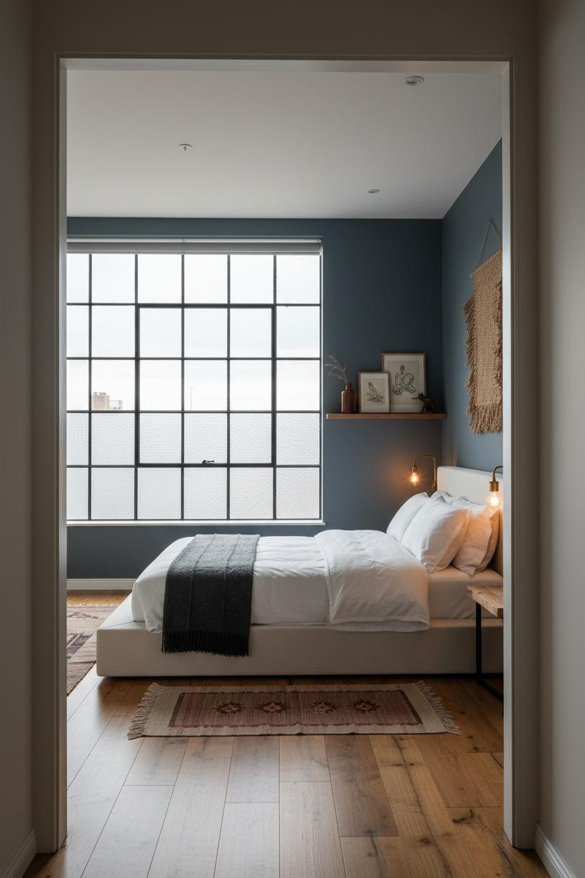 Studio Apartment Design Rustic Refined Window