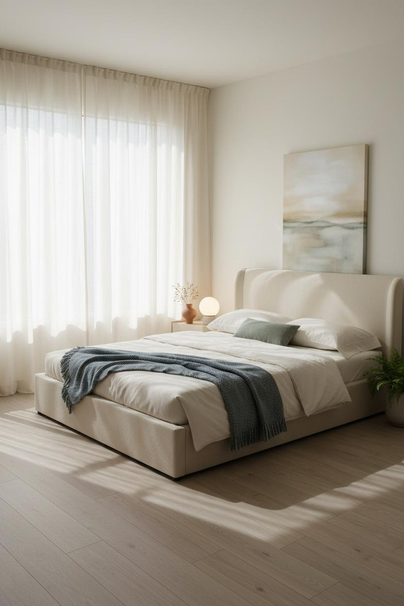 Neutral Bedroom Pop Color Sage Green