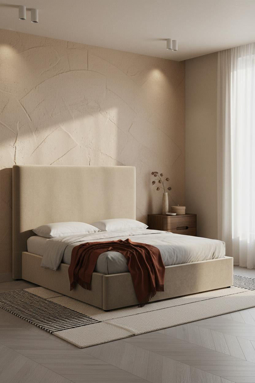 Neutral Bedroom Pop Color Warm Earthy Minimalist