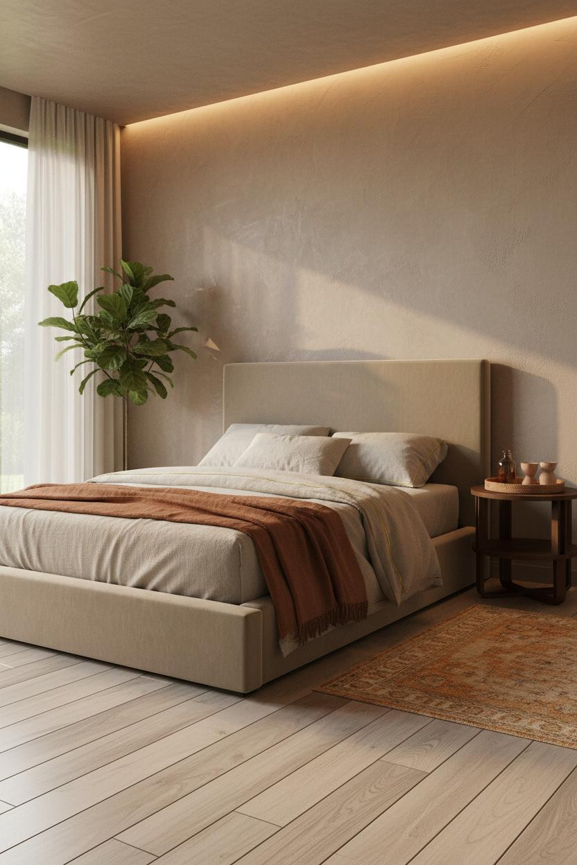 Luxury Boho Bedroom Plaster Wall