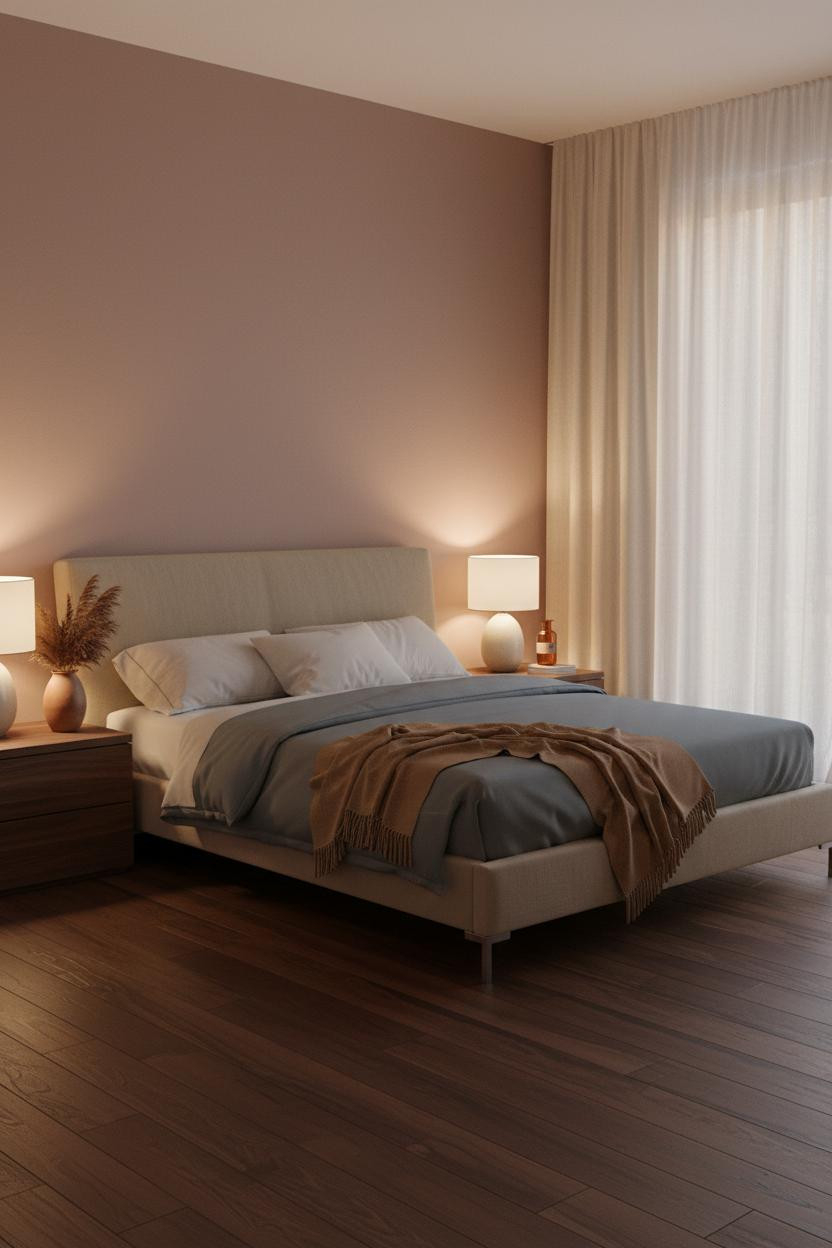 Couple Bedroom Cuddle Night Romantic Lighting