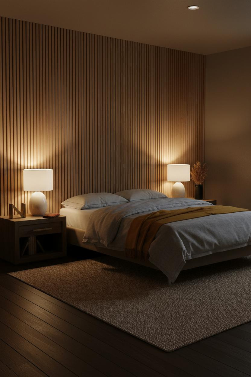 Couple Bedroom Cuddle Night Warm Lighting