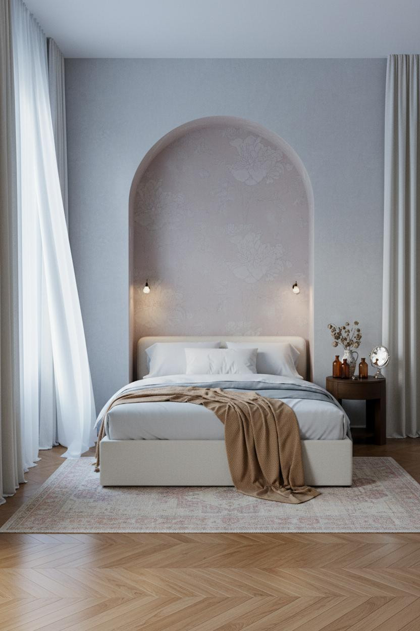 Cottagecore Bedroom Vintage Arched Alcove