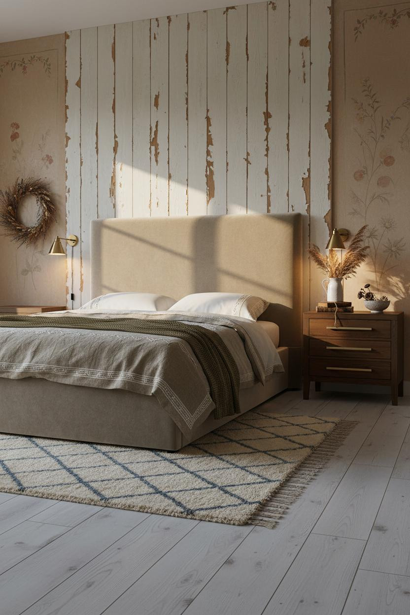 Cottagecore Bedroom Vintage Shiplap Farmhouse