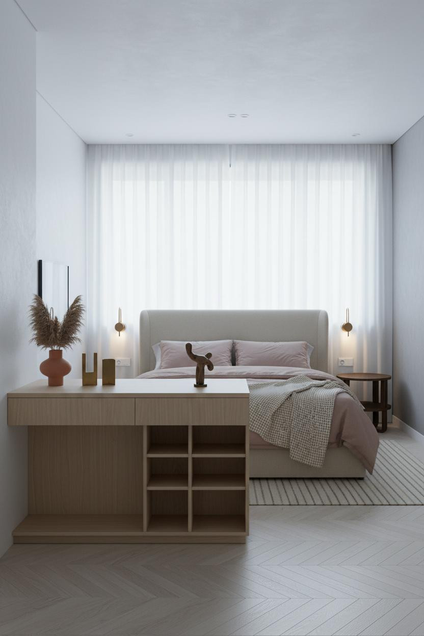Korean Studio Apartment Desk Nook Layout
